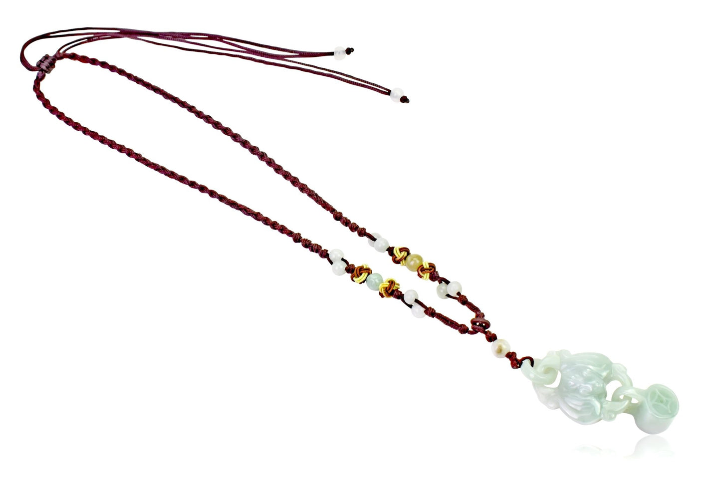 Embrace Luck & Prosperity with the Handmade Bat Jade Pendant NecklaceNecklacesSerenity Jade