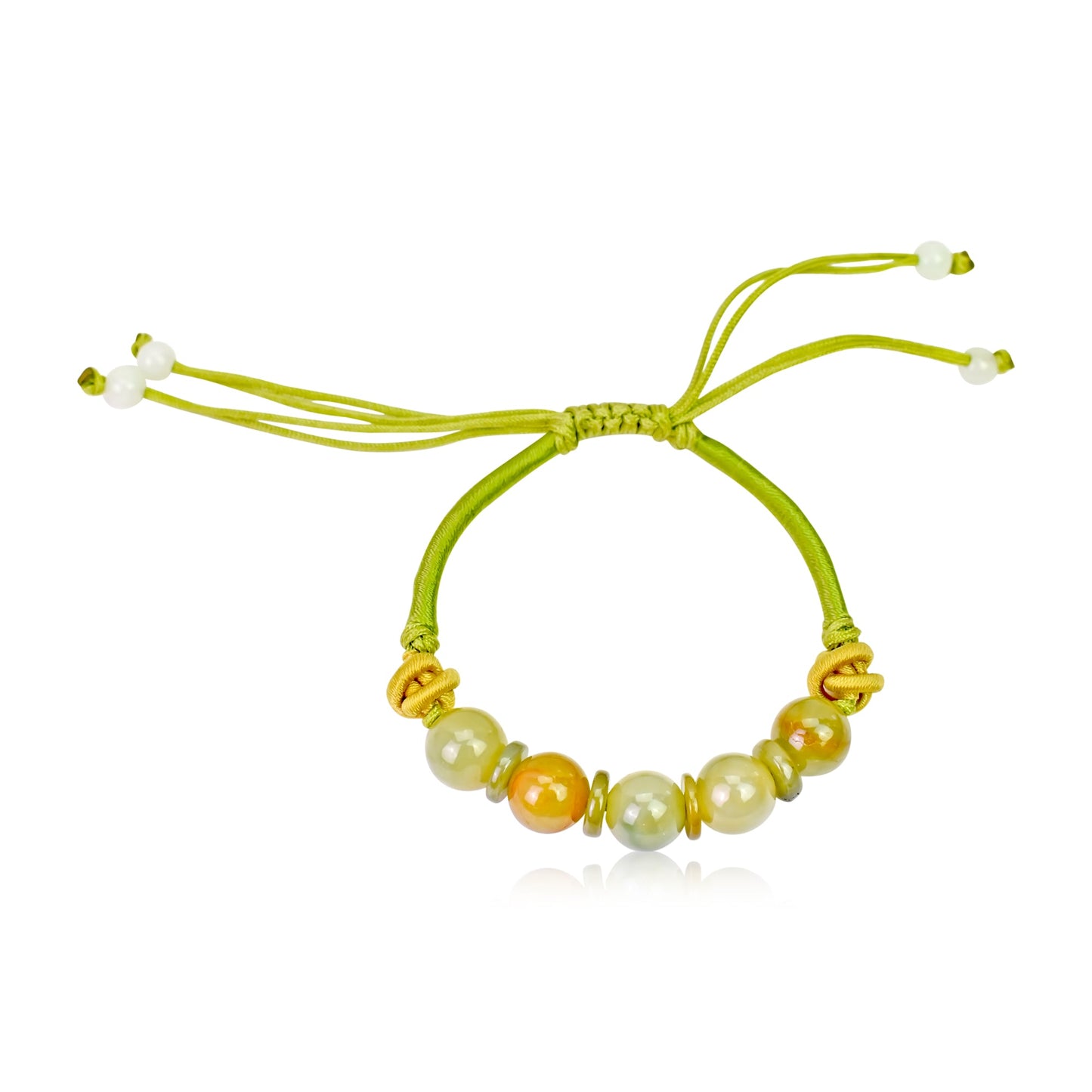 Enjoy the Rich Earthy Color Combination of Beads and PI Jade BraceletBraceletsSerenity Jade