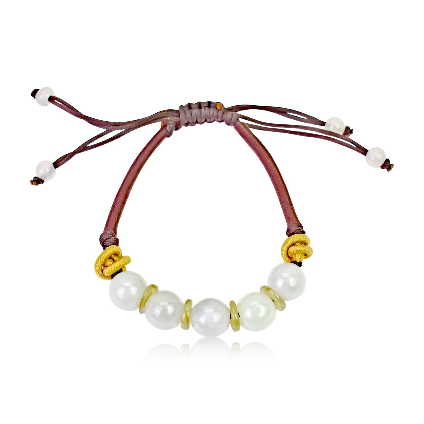 Enjoy the Rich Earthy Color Combination of Beads and PI Jade BraceletBraceletsSerenity Jade