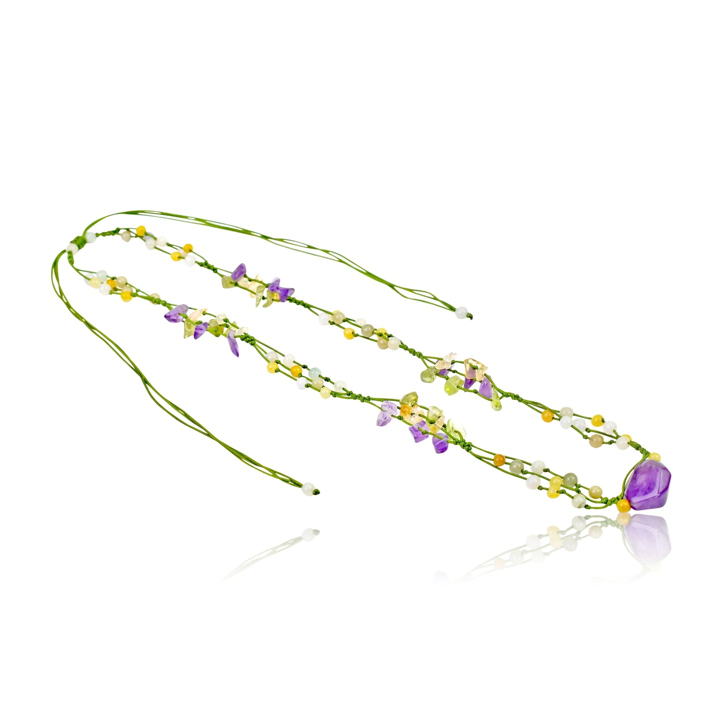 Ethereal Harmony: Amethyst Layered Gemstone NecklaceNecklacesSerenity Jade