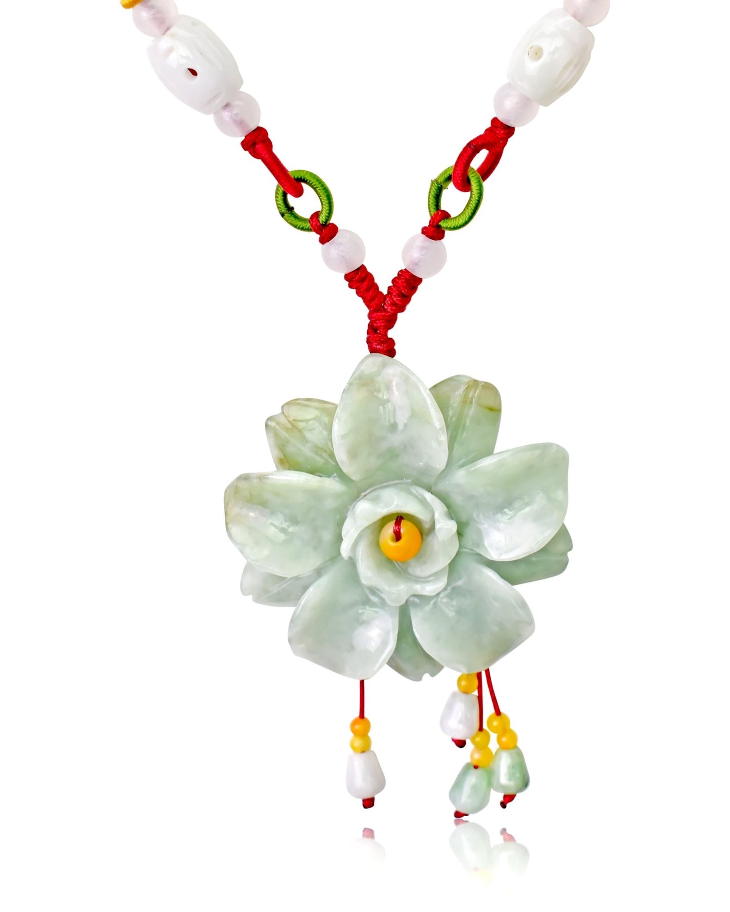Express your Romantic Love with Camellia Flower Jade NecklaceNecklacesSerenity Jade
