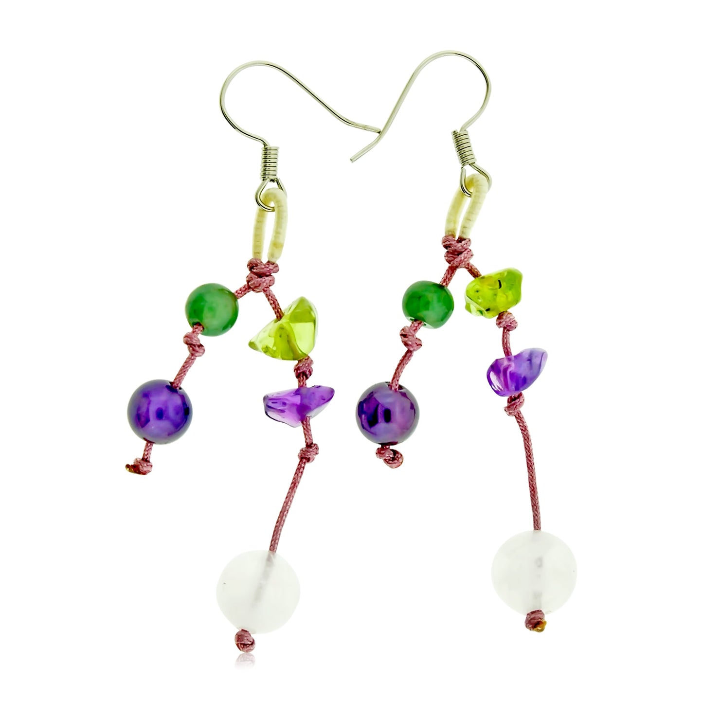Feel Like a Queen with Amethyst and Peridot Gemstones EarringsEarringsSerenity Jade