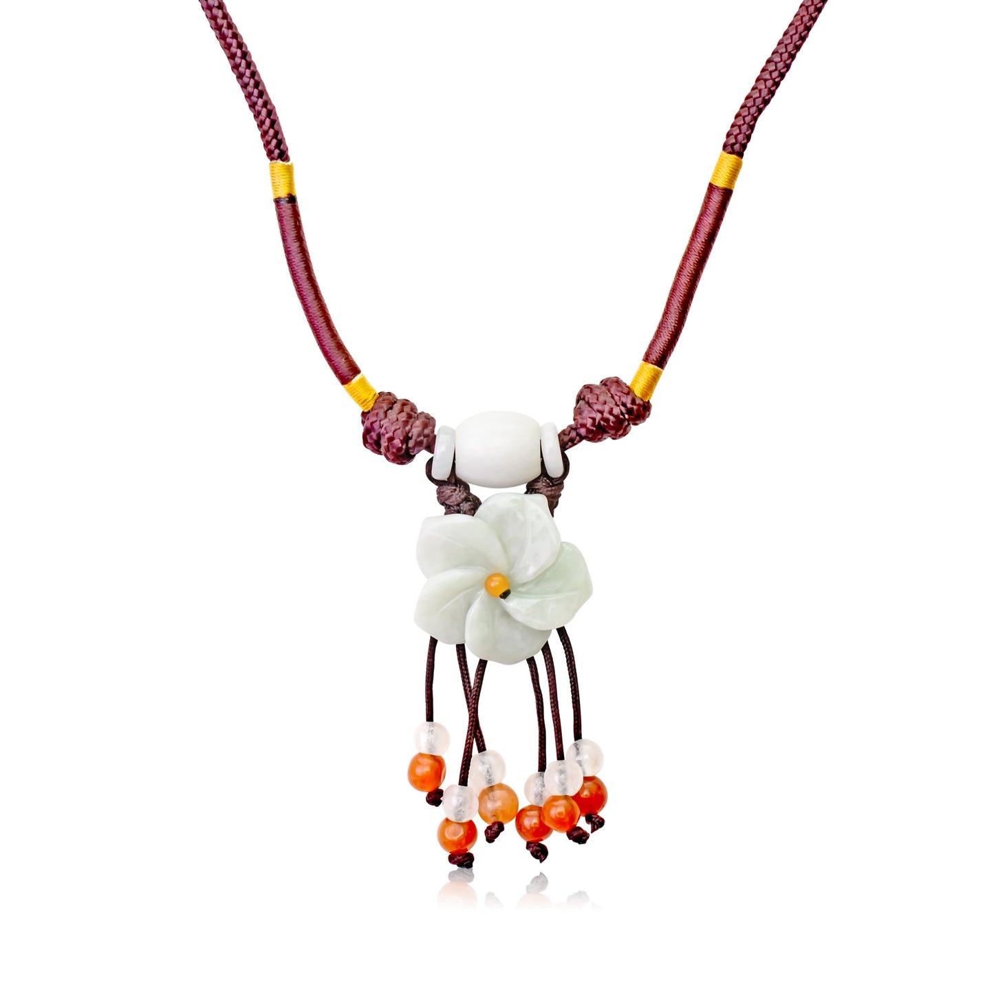 Find Unity and Love with Pasture Phlox Flower Jade NecklaceNecklacesSerenity Jade