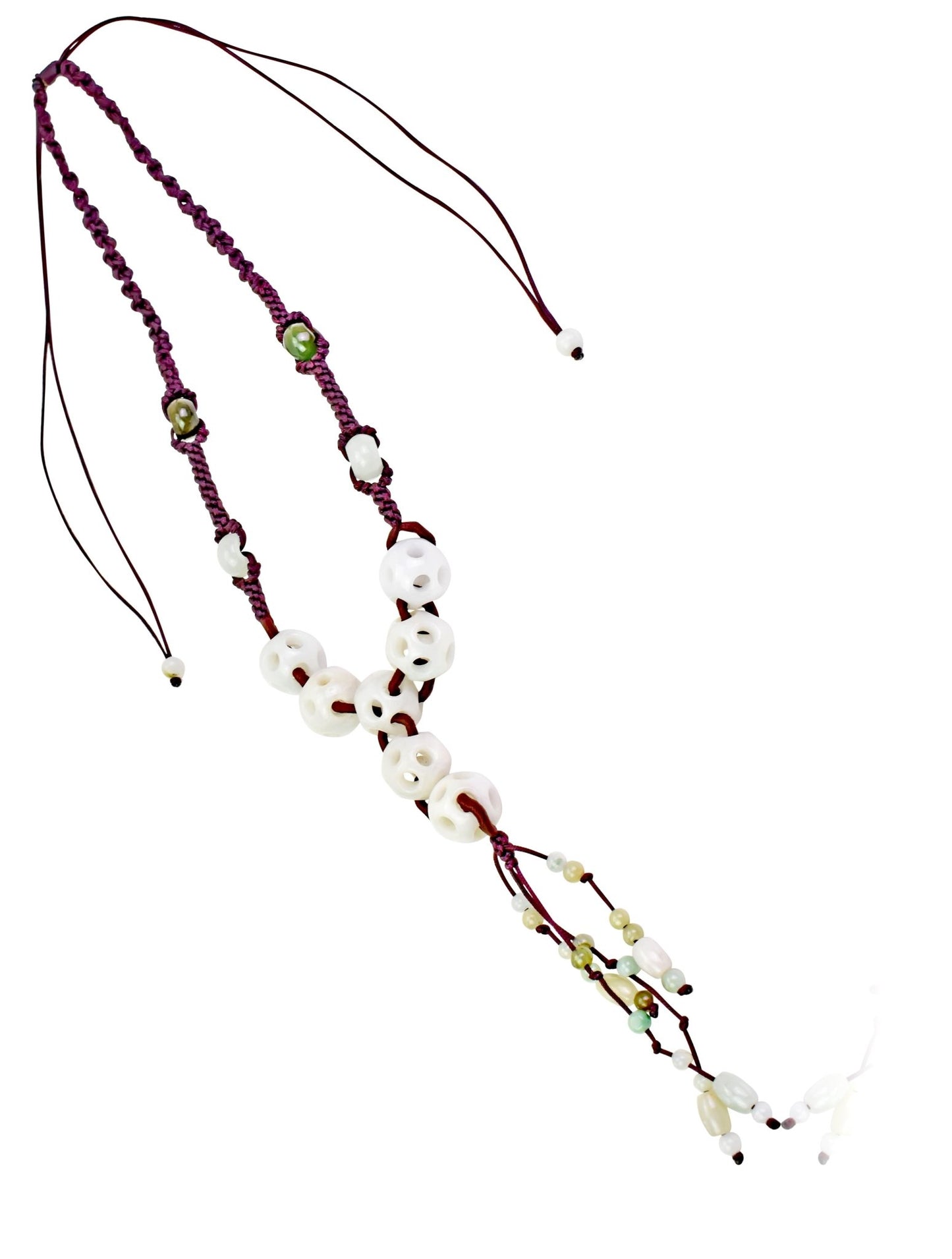 Get an Eye - Catching Look with Perforated Spheres Jade NecklaceNecklacesSerenity Jade