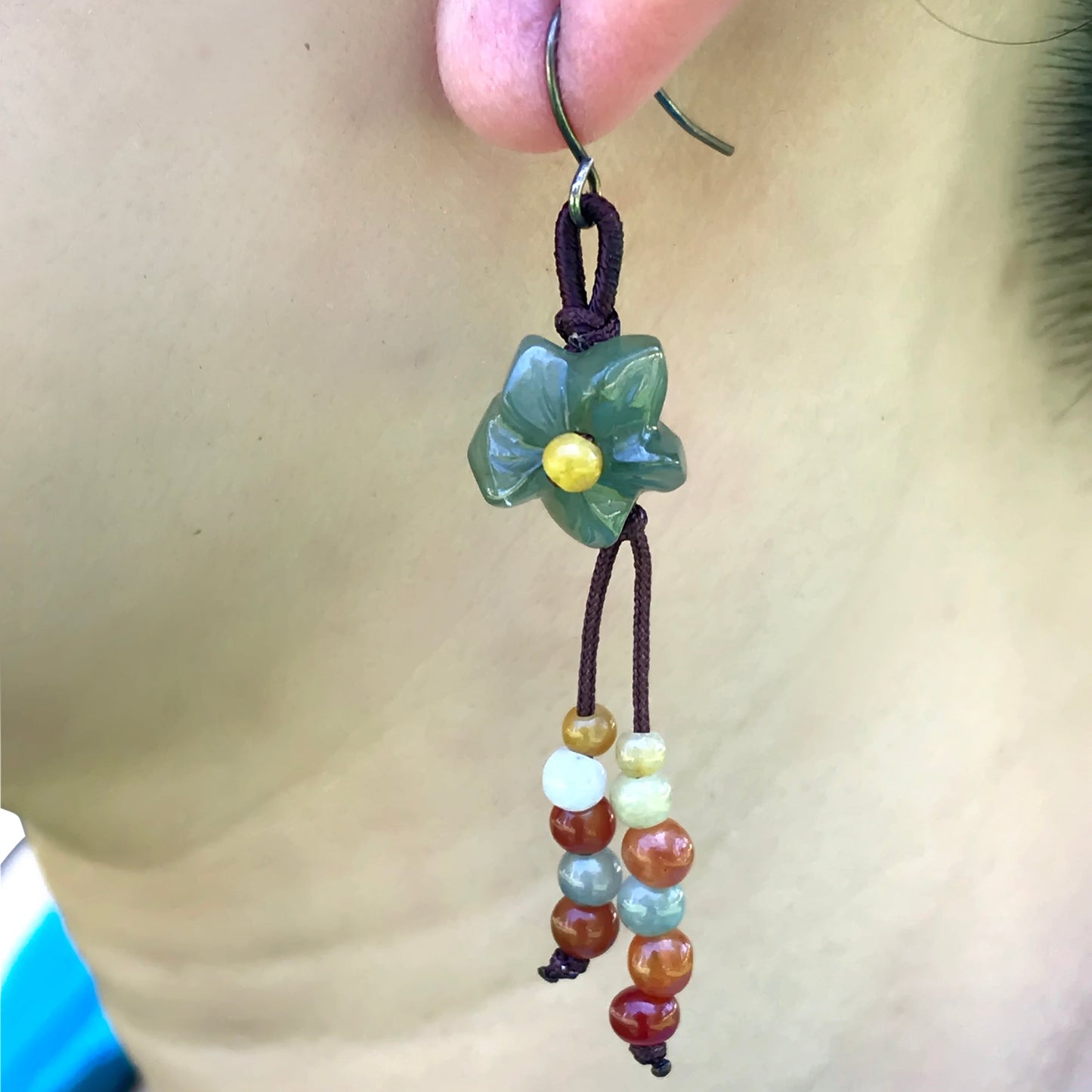 Get Ready to Shine with Fabulous Breath of Heaven Flower Jade EarringsEarringsSerenity Jade