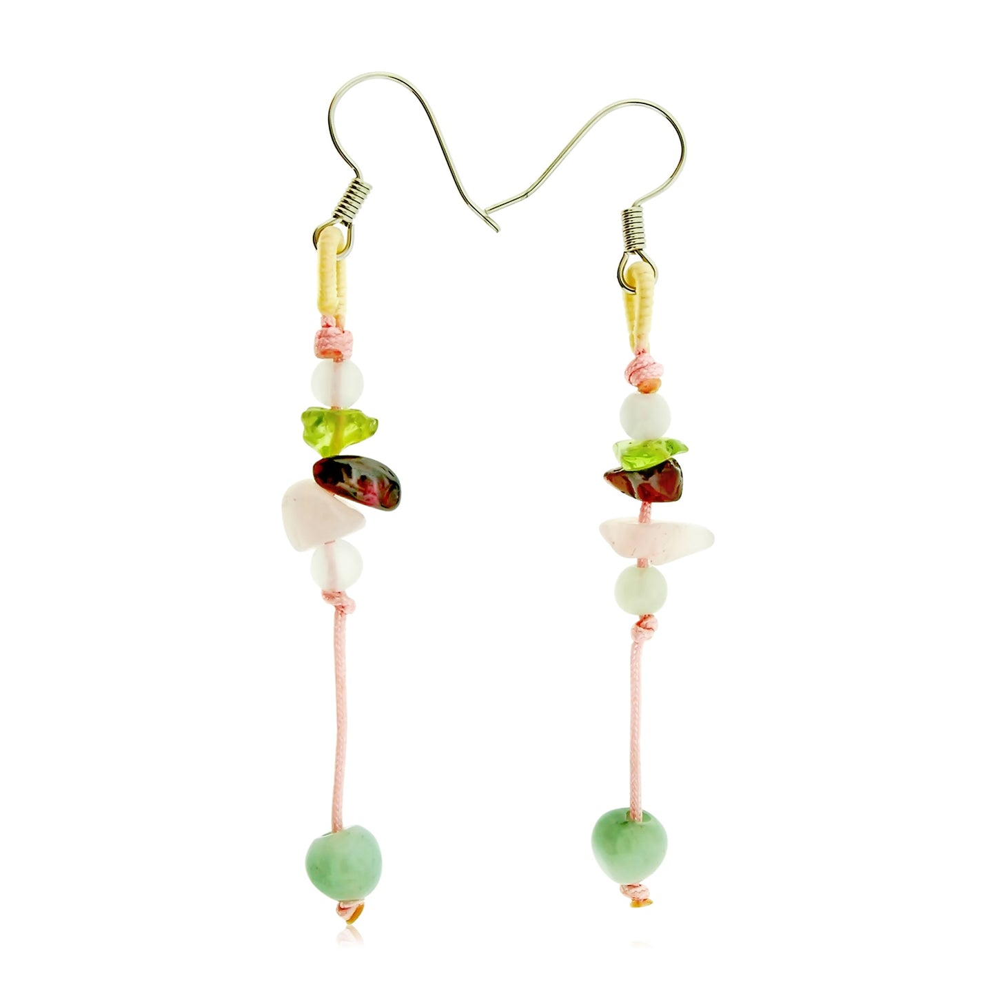 Get the Onyx, Peridot and Rose Quartz Look with this Gemstone EarringsEarringsSerenity Jade