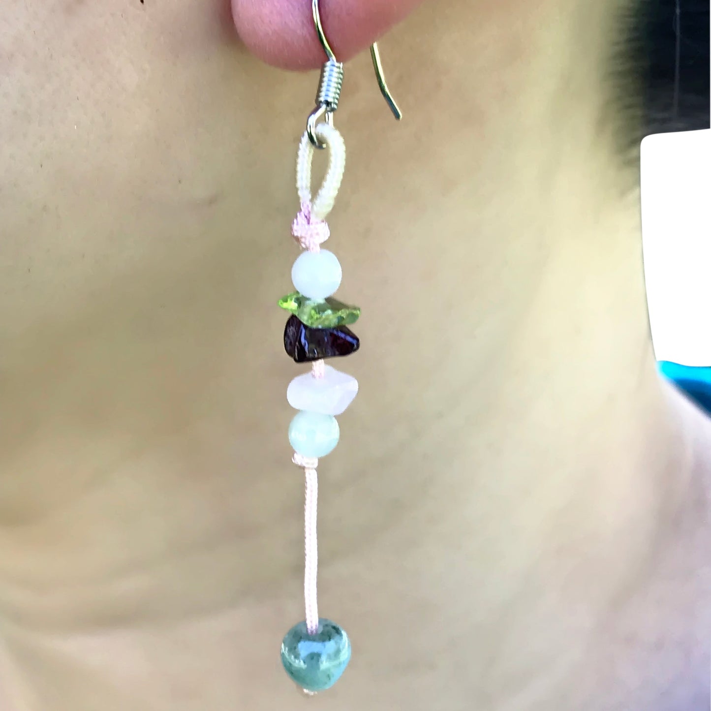 Get the Onyx, Peridot and Rose Quartz Look with this Gemstone EarringsEarringsSerenity Jade