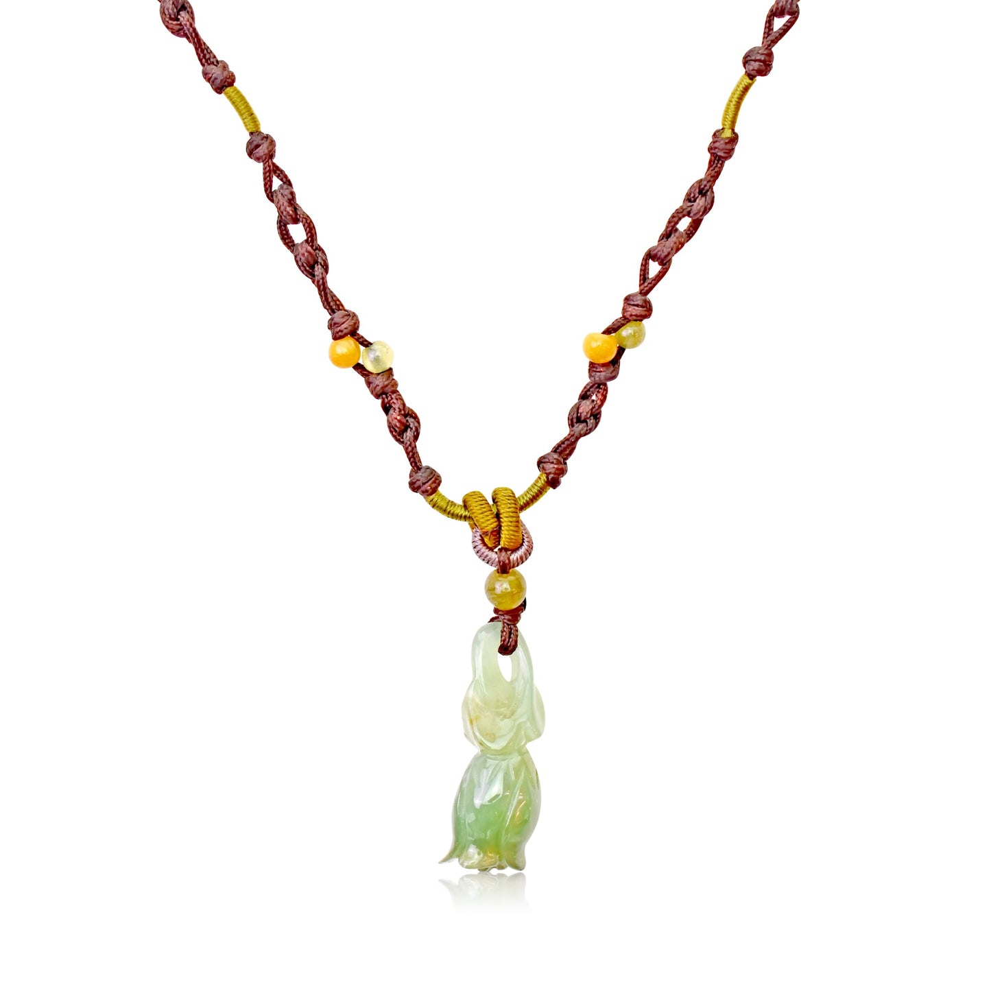 Handmade Jade Necklace with Bellflower Pendant - Subtle and SimpleNecklacesSerenity Jade