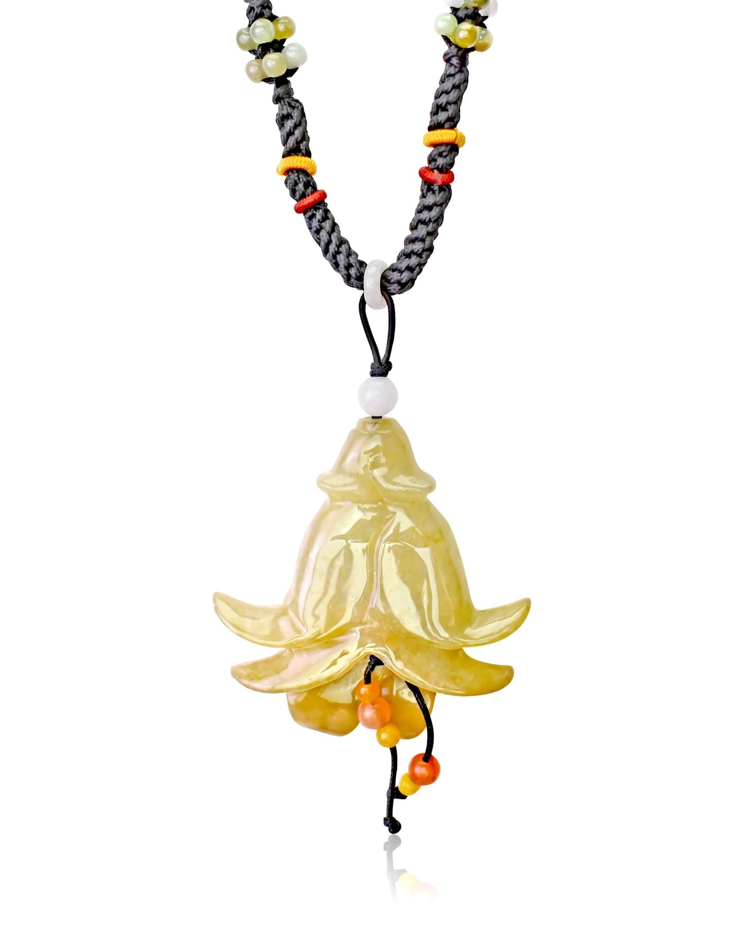 Indulge in the Warmth and Charm of the Bellflower Honey Jade NecklaceNecklacesSerenity Jade