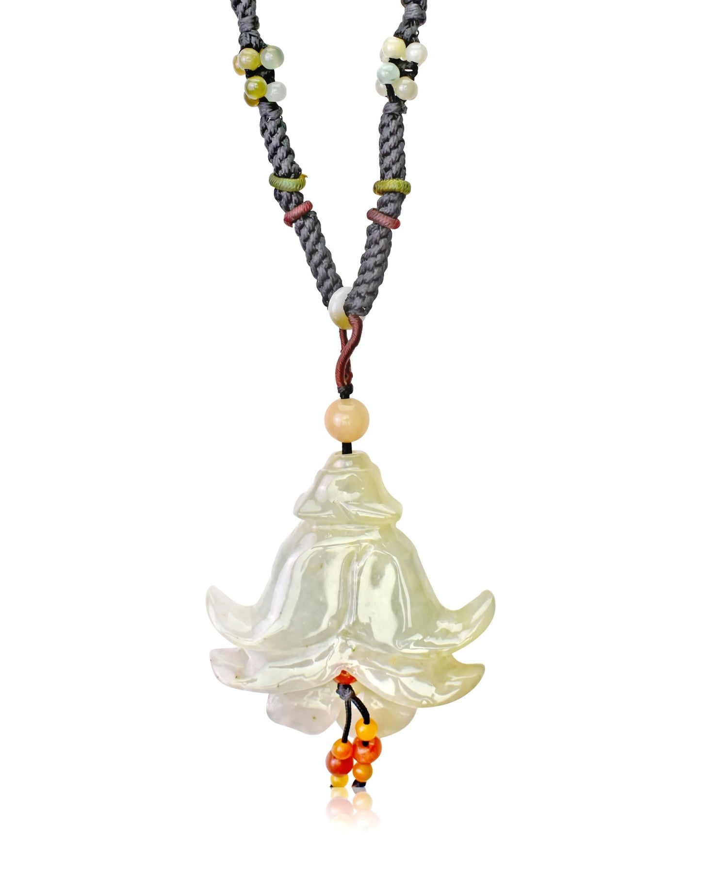 Indulge in the Warmth and Charm of the Bellflower Honey Jade NecklaceNecklacesSerenity Jade