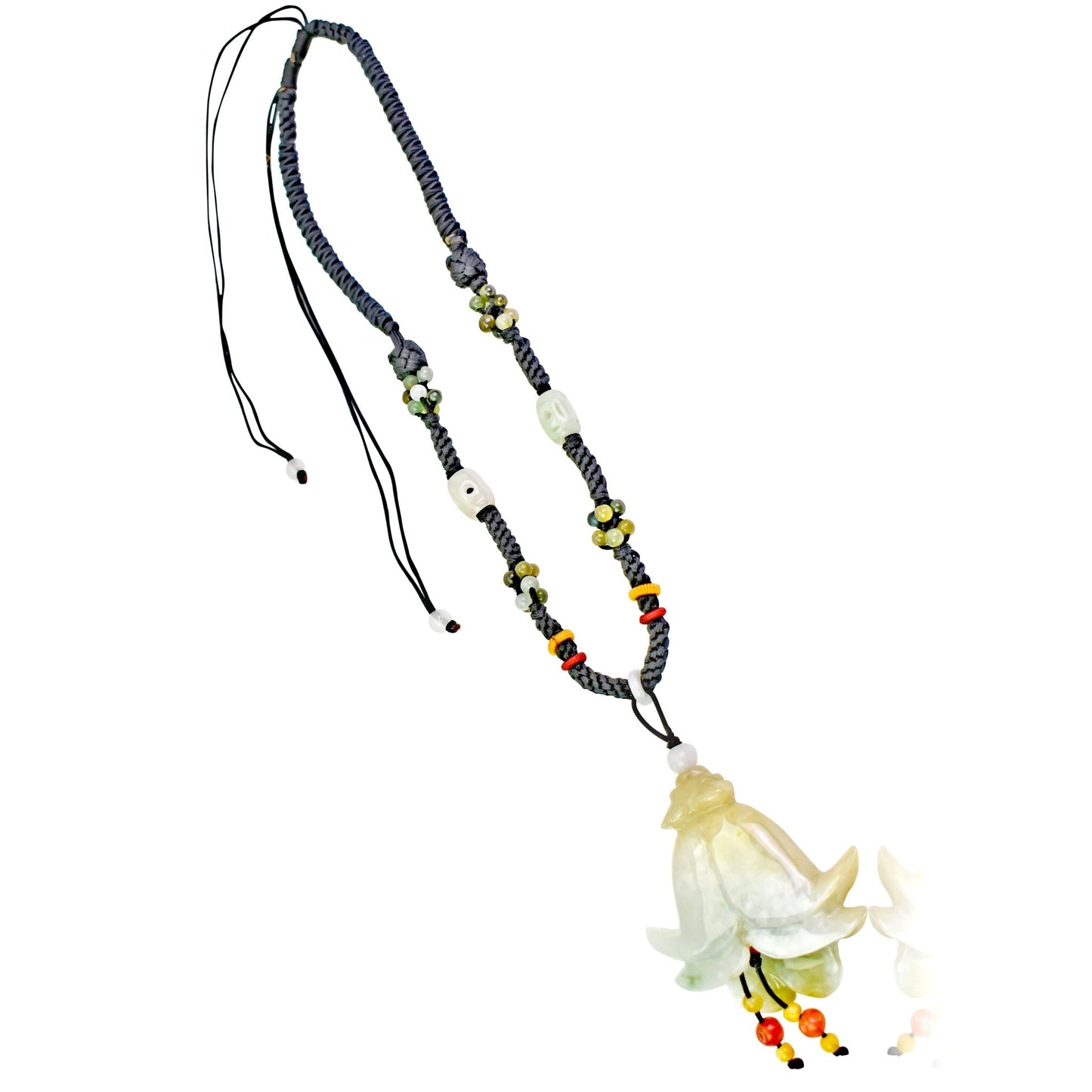 Indulge in the Warmth and Charm of the Bellflower Honey Jade NecklaceNecklacesSerenity Jade