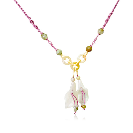 Purple Bell Flowers a Purple Flower Necklace for Her Uplifting Necklace for Girlfriend Birthday Gift for Spiritual Self-Love
