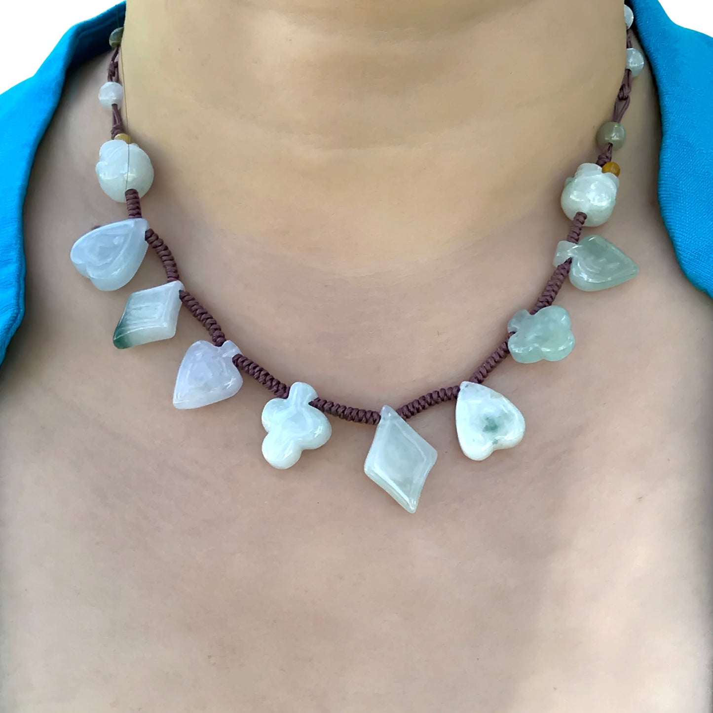 Jade Pendant Necklace with Playing Card Symbols - Add Some Luck to Your LookNecklacesSerenity Jade