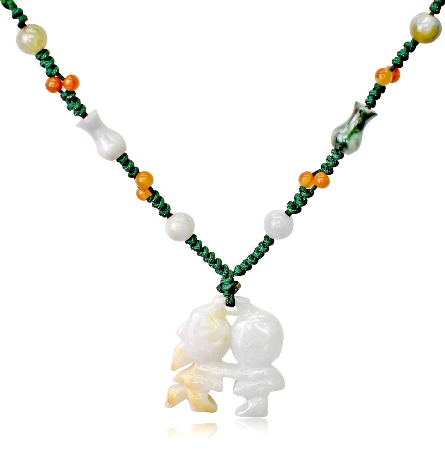 Make Every Day Special with Loving Couple Dolls Jade NecklaceNecklacesSerenity Jade