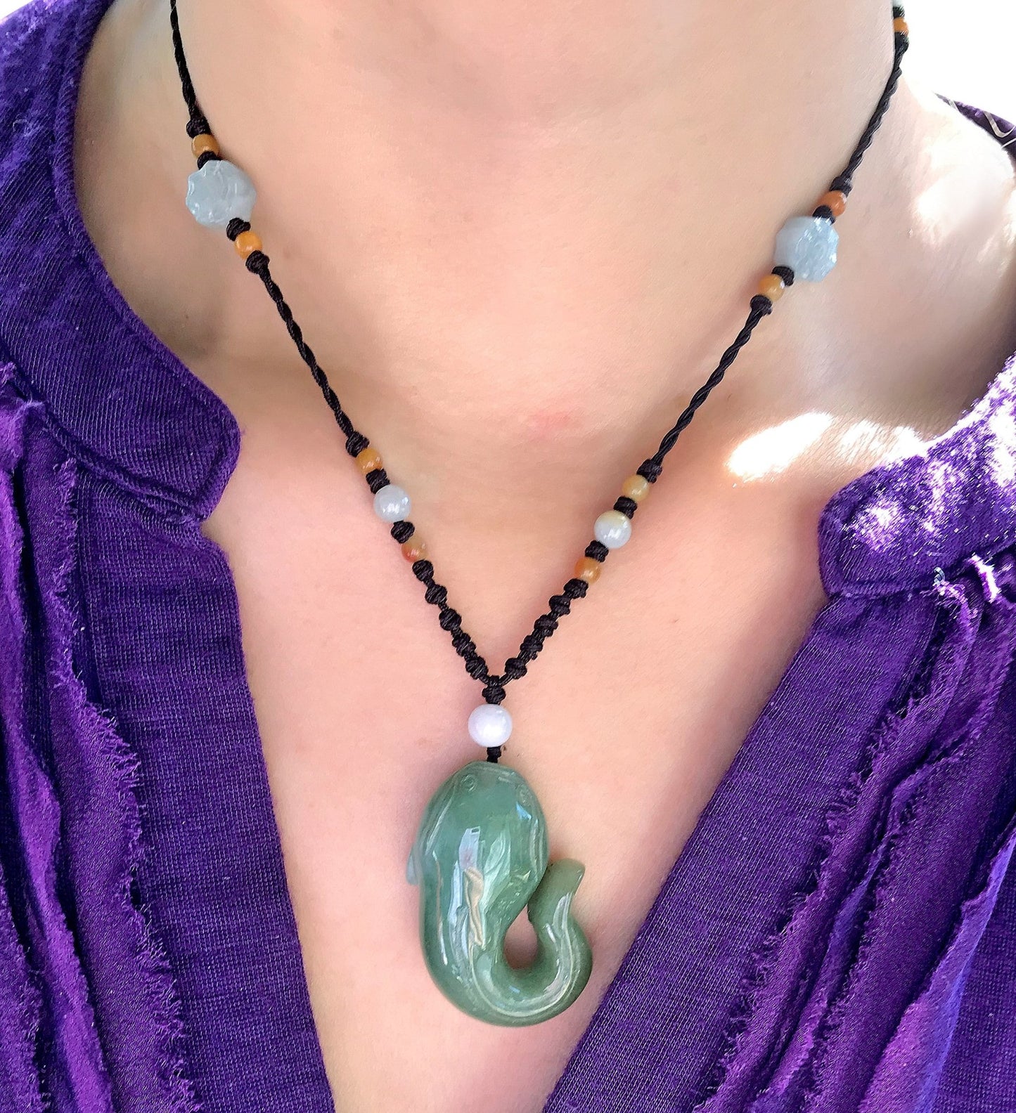 Make Waves with the Eel Handmade Jade NecklaceNecklacesSerenity Jade