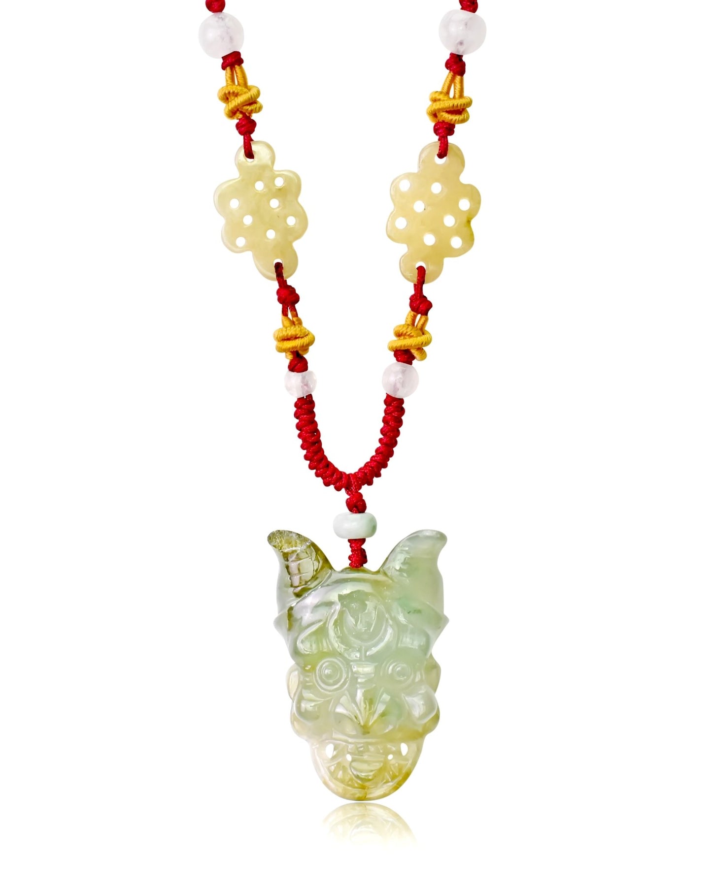 Opera Mask Jade Pendant Necklace – A Bold Expression of Courage and SophisticationNecklacesSerenity Jade