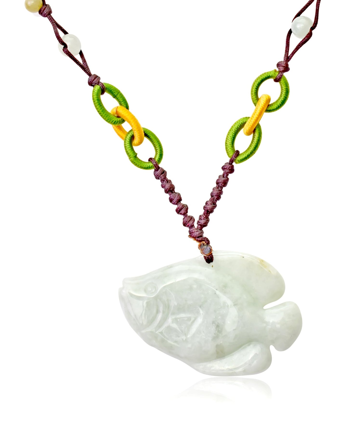 Shine Bright with the Sun Fish Jade Pendant NecklaceNecklacesSerenity Jade