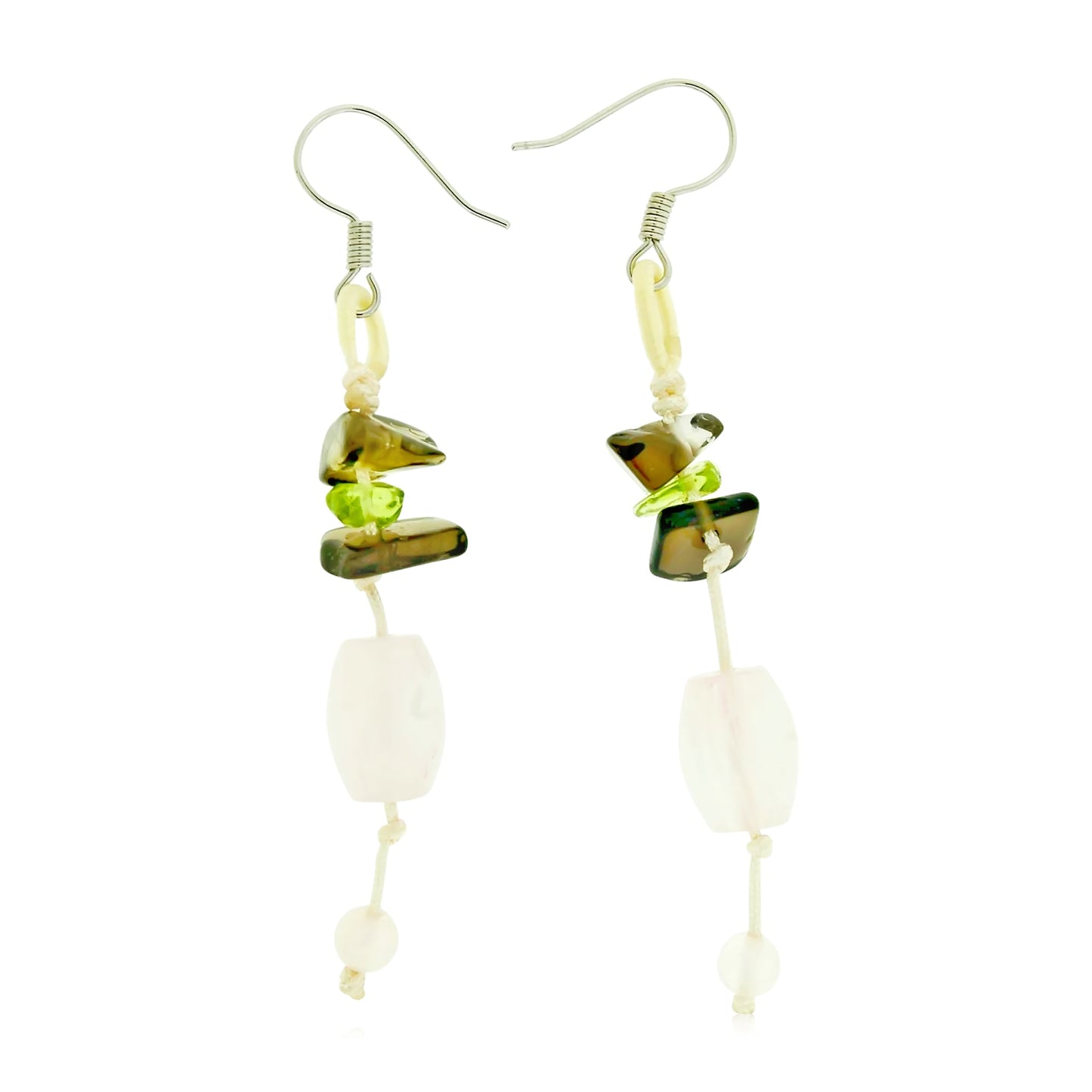 Spice Up Your Look with Peridot and Onyx Beads Gemstones EarringsEarringsSerenity Jade