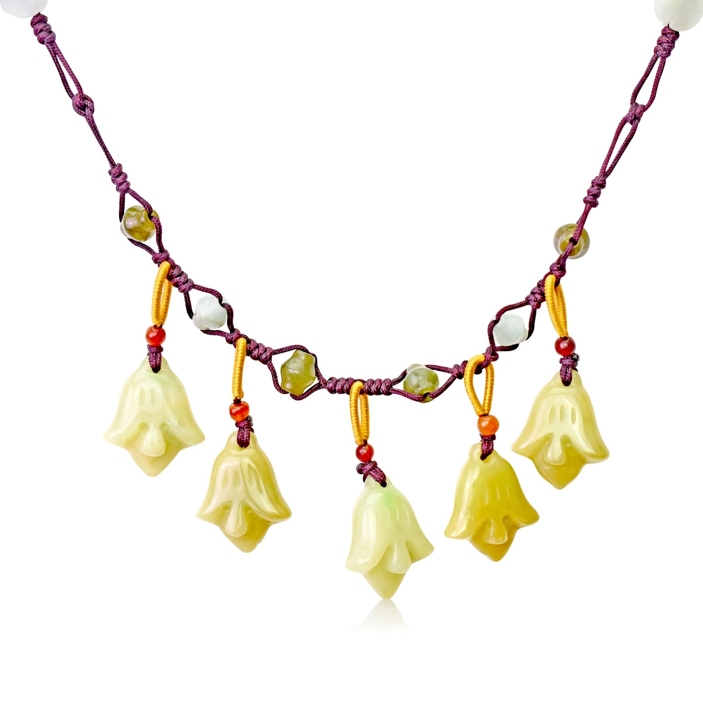 Springtime Dainty Bellflower Handmade Honey NecklaceNecklacesSerenity Jade