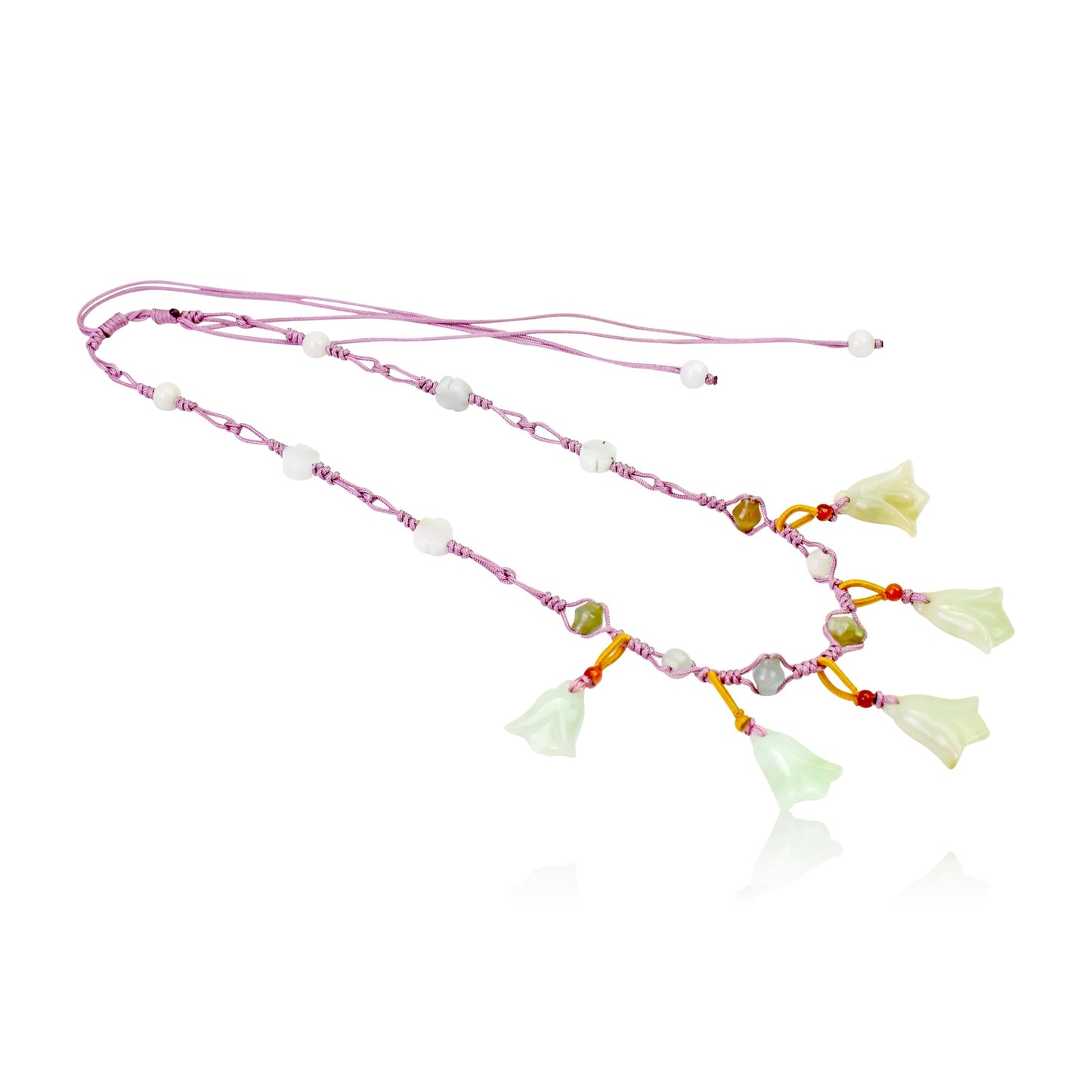 Springtime Dainty Bellflower Handmade Honey NecklaceNecklacesSerenity Jade