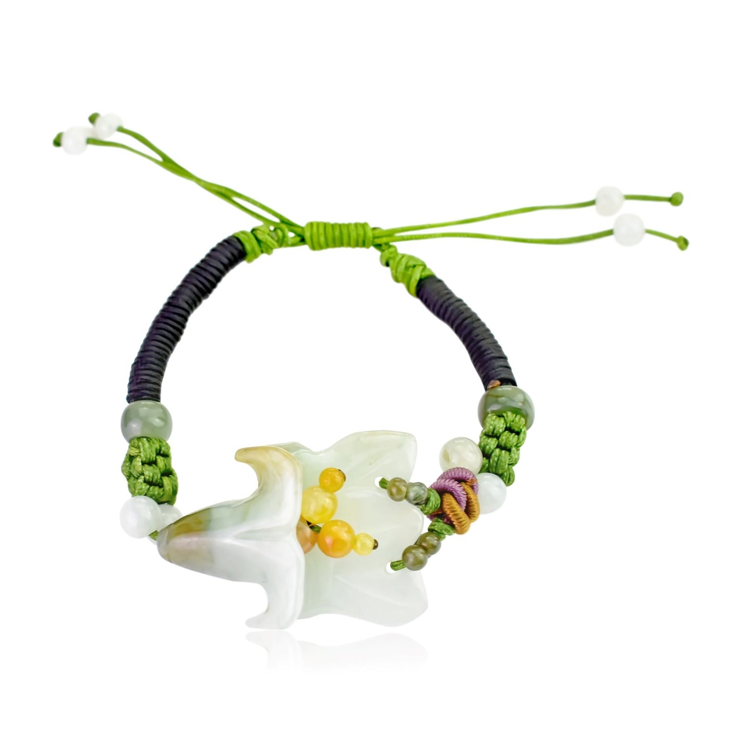 Stand Out with a Colorful Bellflower Handmade Jade BraceletBraceletsSerenity Jade