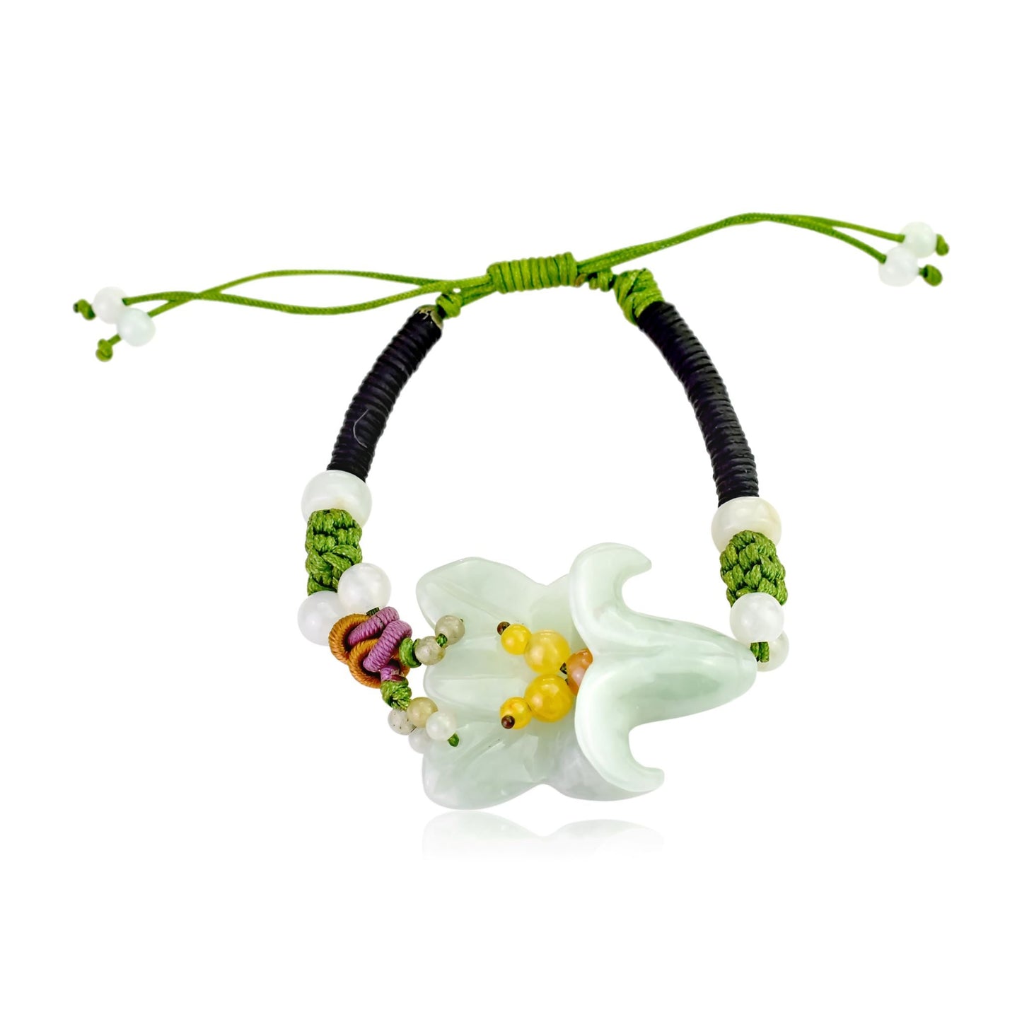 Stand Out with a Colorful Bellflower Handmade Jade BraceletBraceletsSerenity Jade