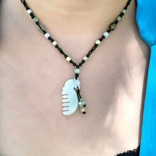 Women Jade Comb a Unique Pendant A Personalized Necklaces For Her Thoughtful Birthday, Anniversary, Or Mother’s Day Gift