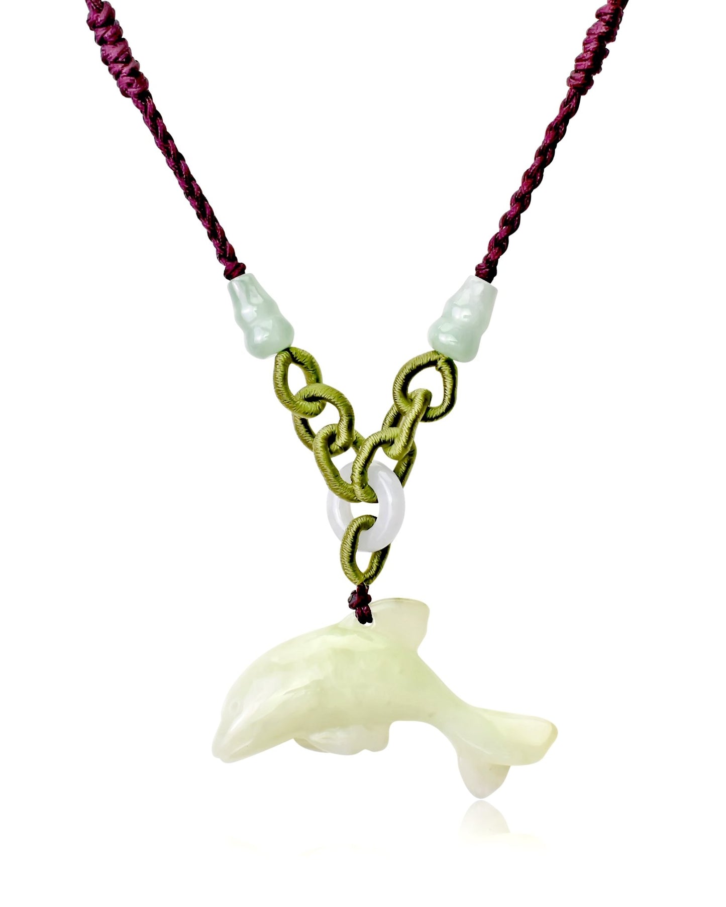Swim in Style with the Dolphin Jade Pendant NecklaceNecklacesSerenity Jade