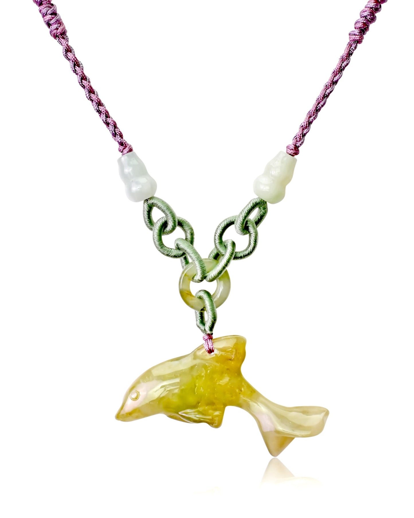 Swim in Style with the Dolphin Jade Pendant NecklaceNecklacesSerenity Jade