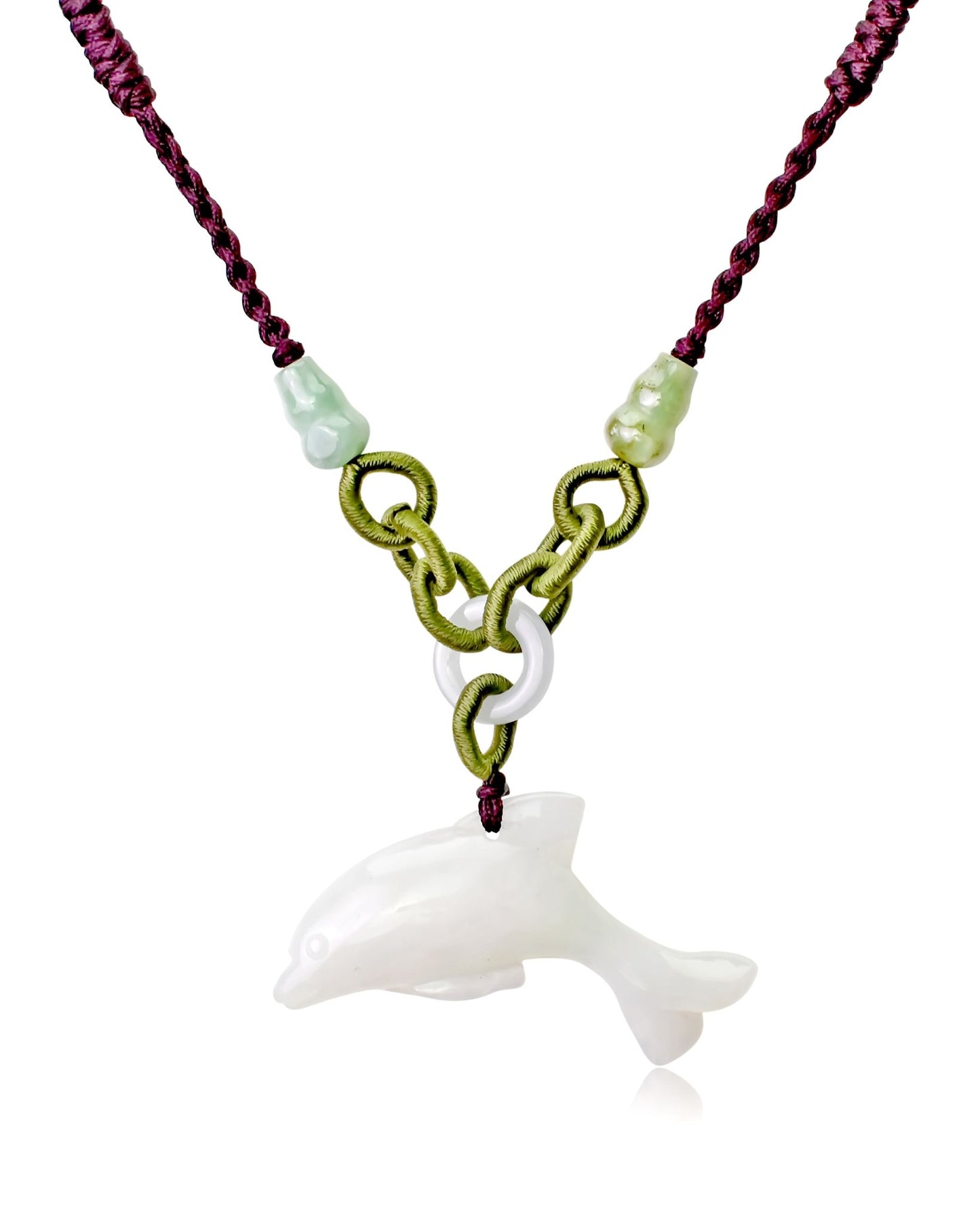 Swim in Style with the Dolphin Jade Pendant NecklaceNecklacesSerenity Jade