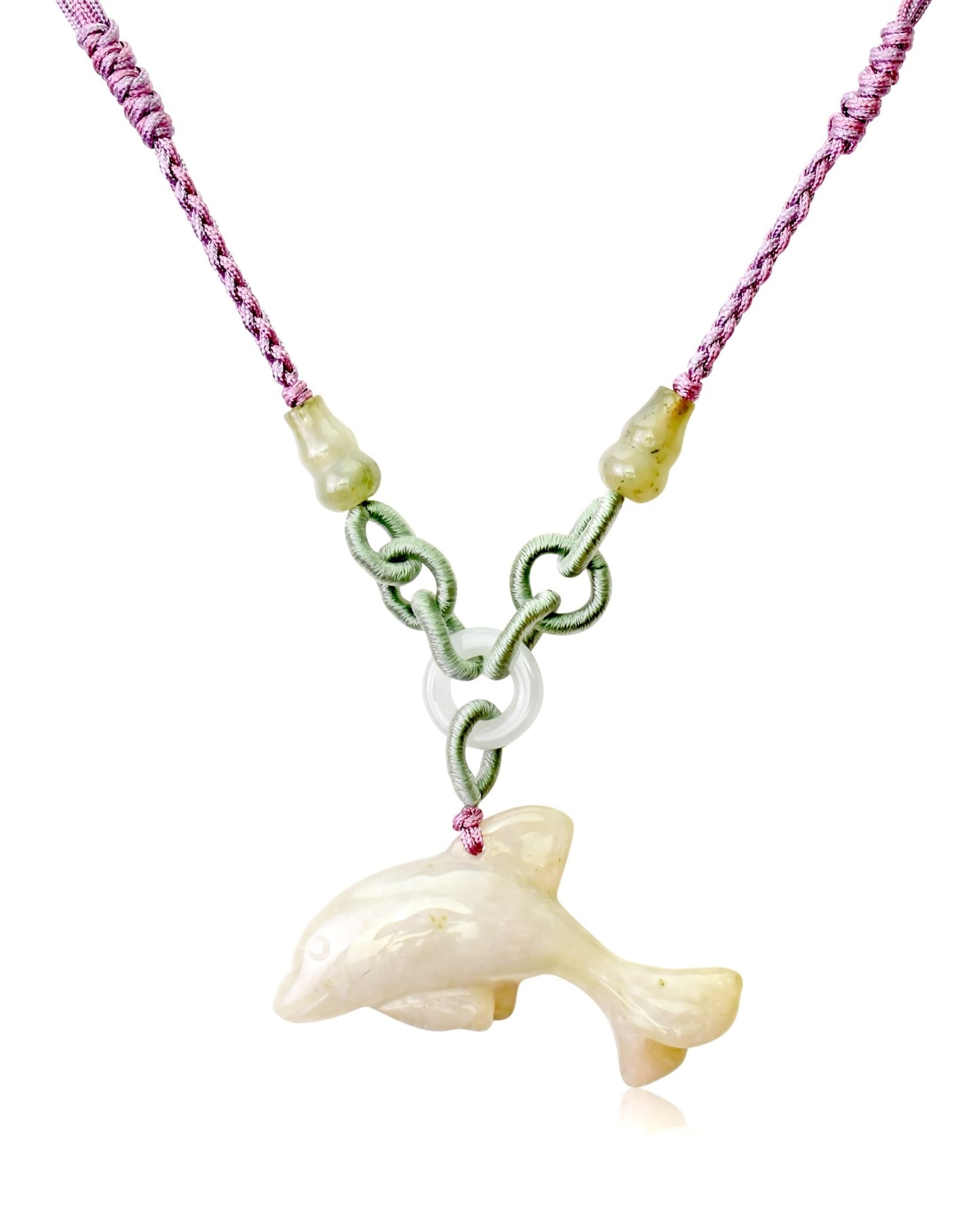 Swim in Style with the Dolphin Jade Pendant NecklaceNecklacesSerenity Jade