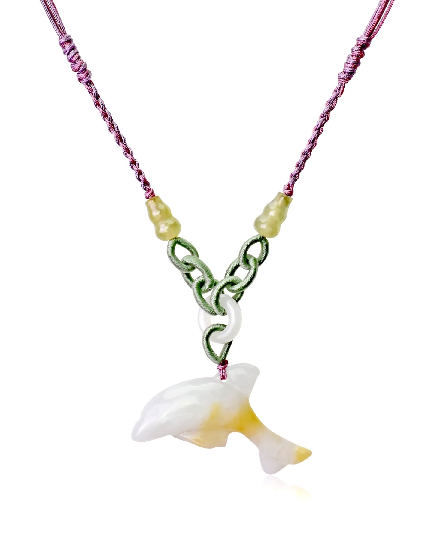 Swim in Style with the Dolphin Jade Pendant NecklaceNecklacesSerenity Jade