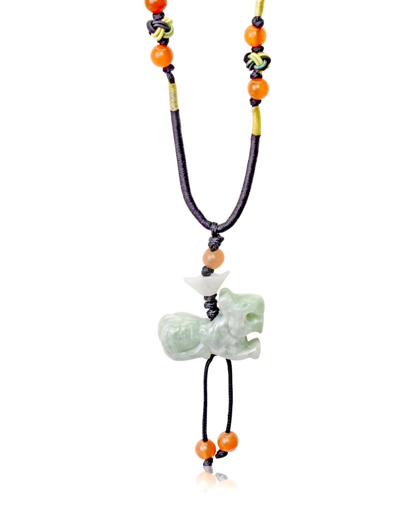 Tiger Chinese Zodiac Jade Pendant Necklace - Symbol of Strength and ResilienceNecklacesSerenity Jade