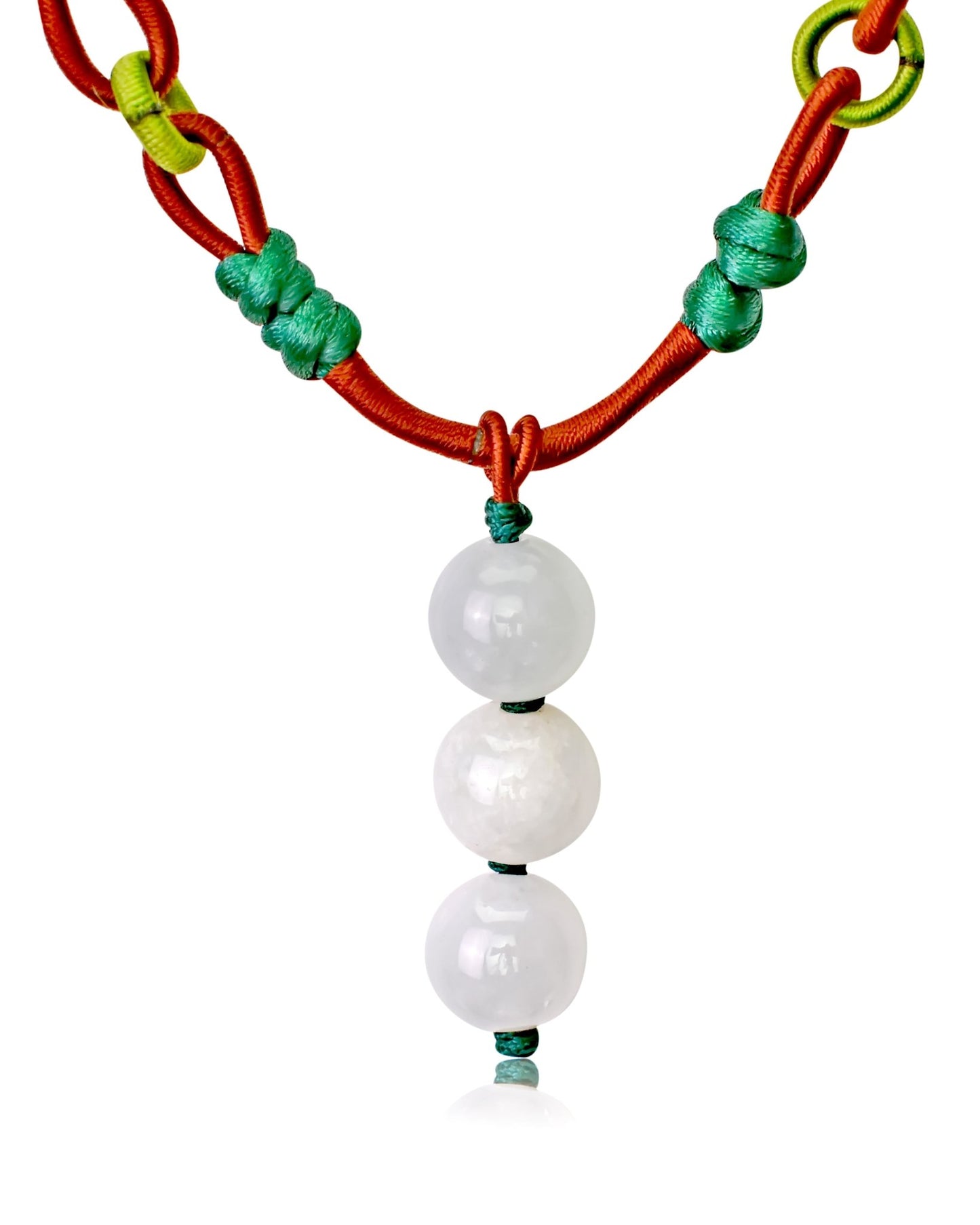 Triple Classy Beads Jade Necklace Pendant - Embrace Strength and PeaceNecklacesSerenity Jade