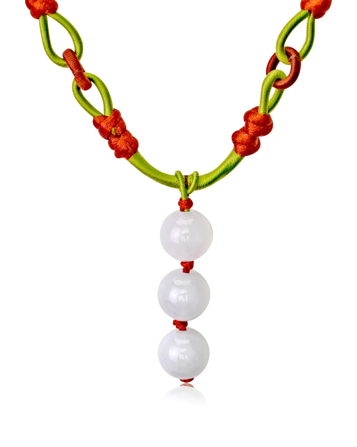 Triple Classy Beads Jade Necklace Pendant - Embrace Strength and PeaceNecklacesSerenity Jade