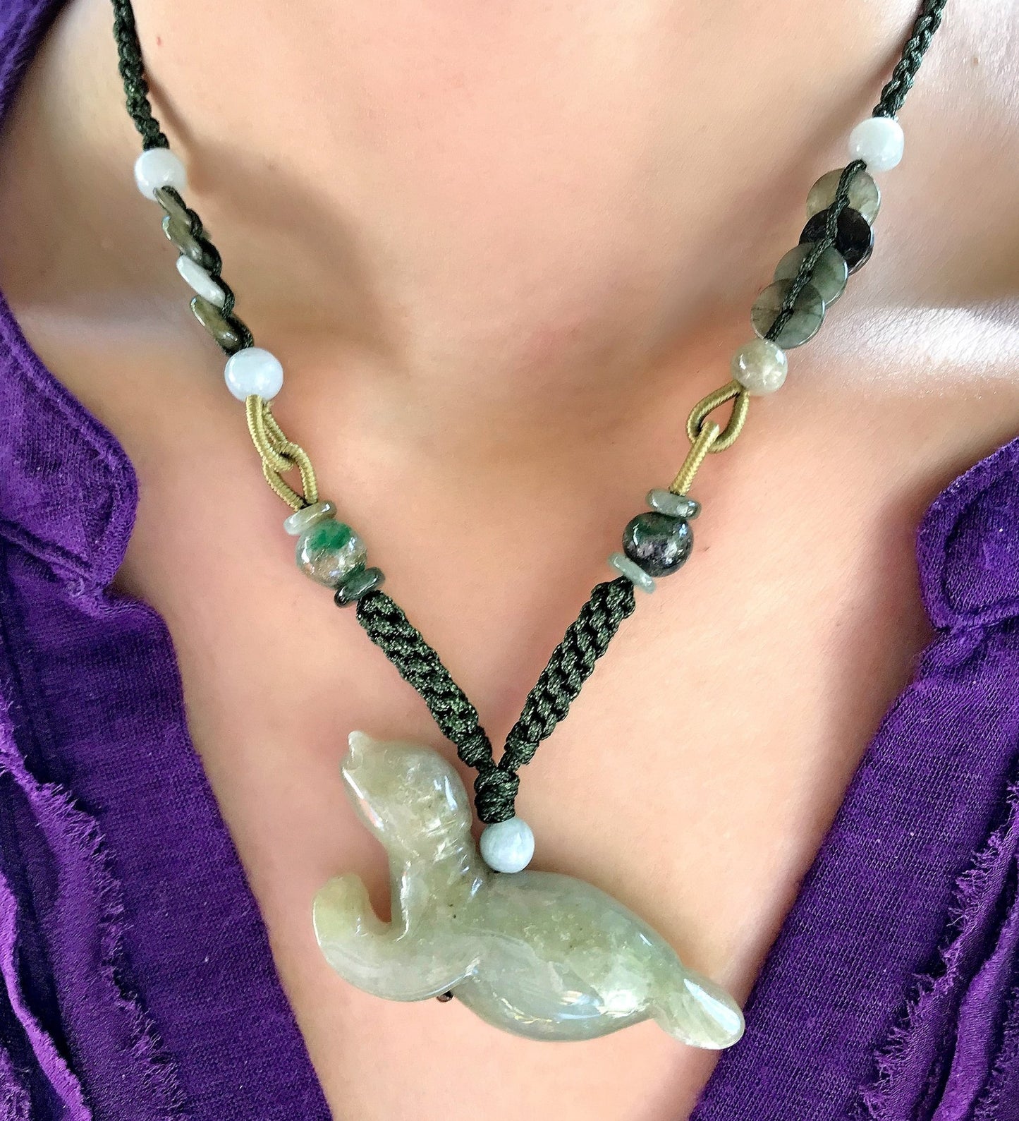 Unleash Playful Energy with the Seal Jade Pendant NecklaceNecklacesSerenity Jade