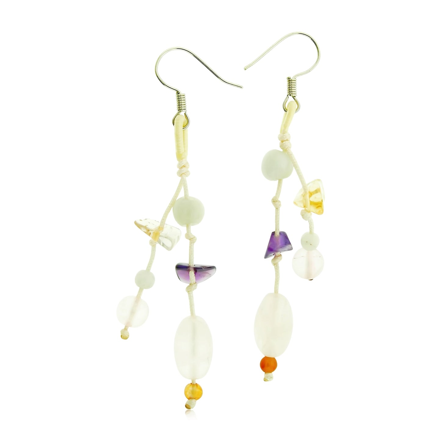 Unleash Radiant Energy with the Rose Quartz Beads Gemstone EarringsEarringsSerenity Jade