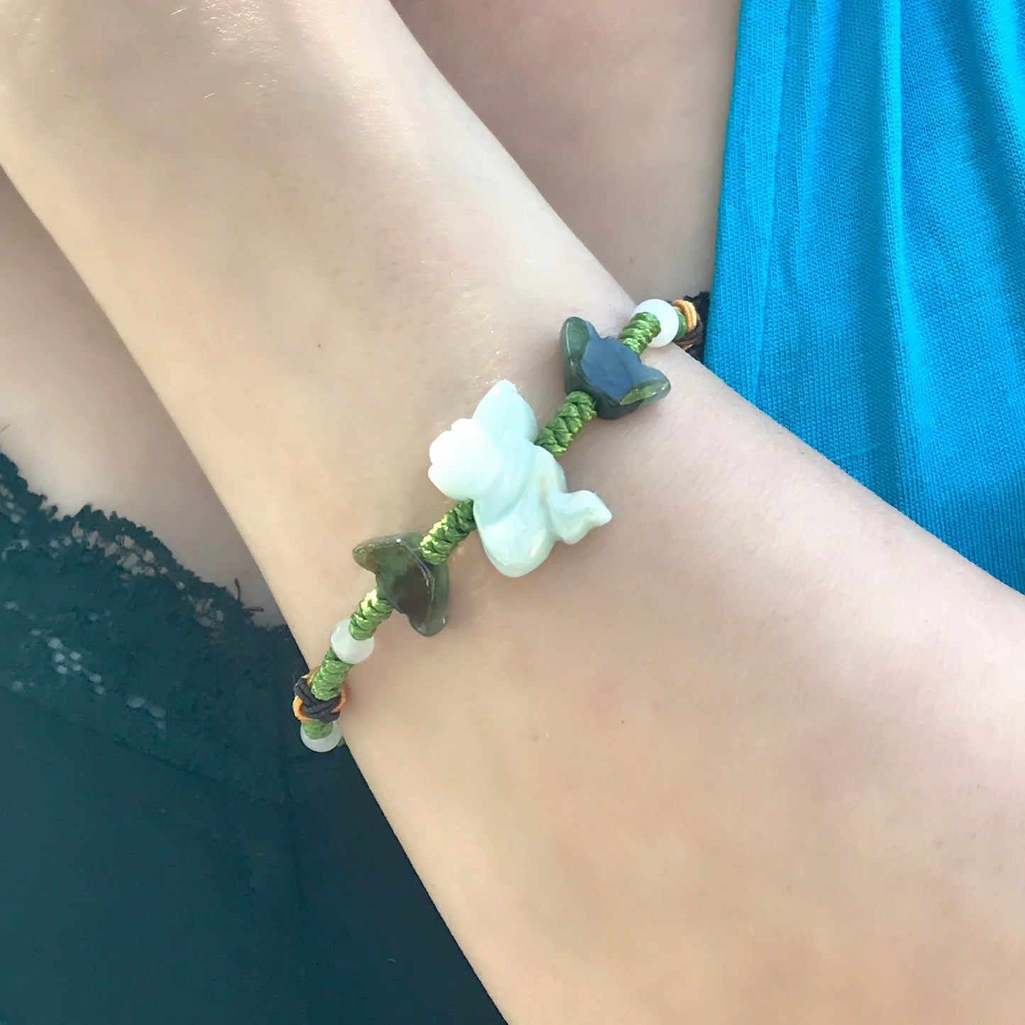 Unleash the Playful Spirit of the Monkey with This Jade Beaded Zodiac Handmade Jade BraceletBraceletsSerenity Jade