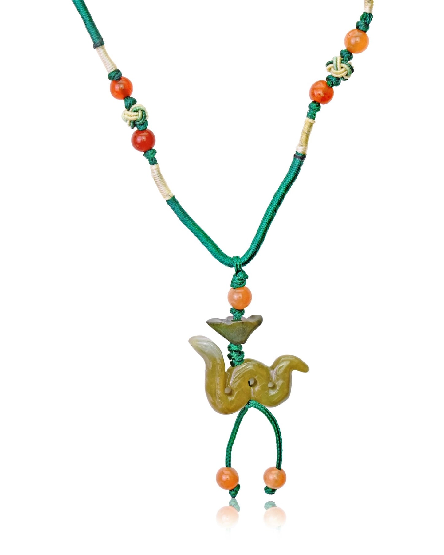 Unleash the Wisdom and Grace of the Snake Zodiac Handmade Jade NecklaceNecklacesSerenity Jade