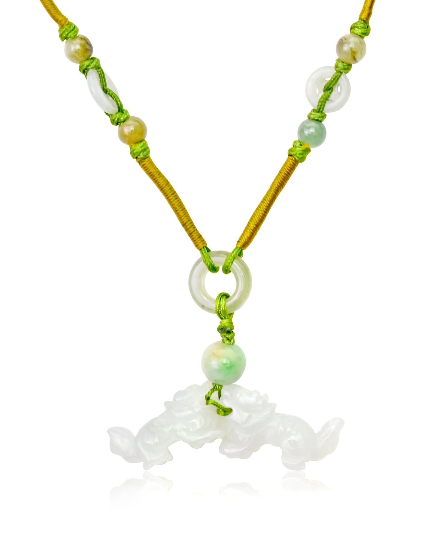 Unleash Your Power with the Double Dragon Jade Pendant NecklaceNecklacesSerenity Jade