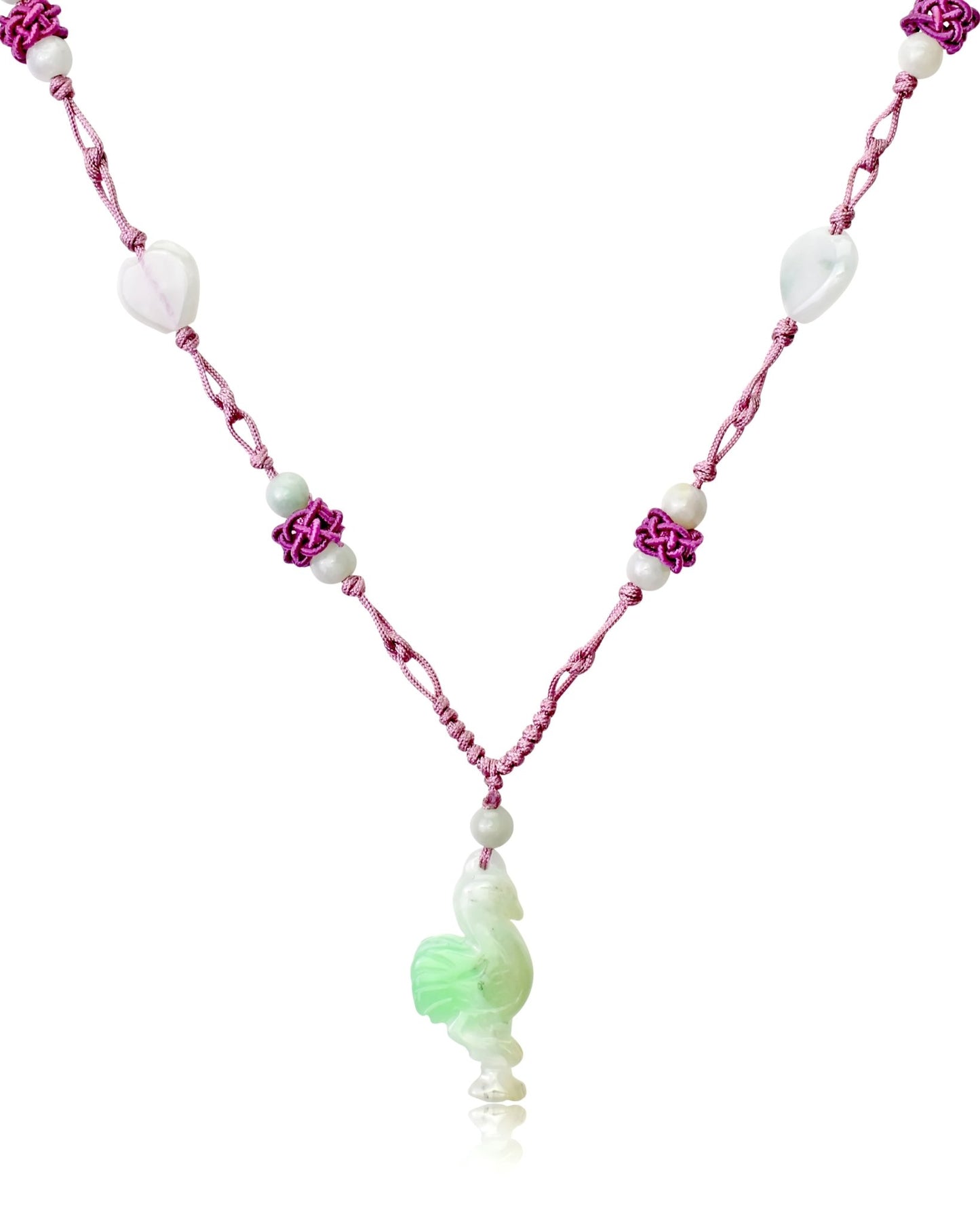 Unleash Your Tropical Spirit with the Flamingo Jade Pendant NecklaceNecklacesSerenity Jade