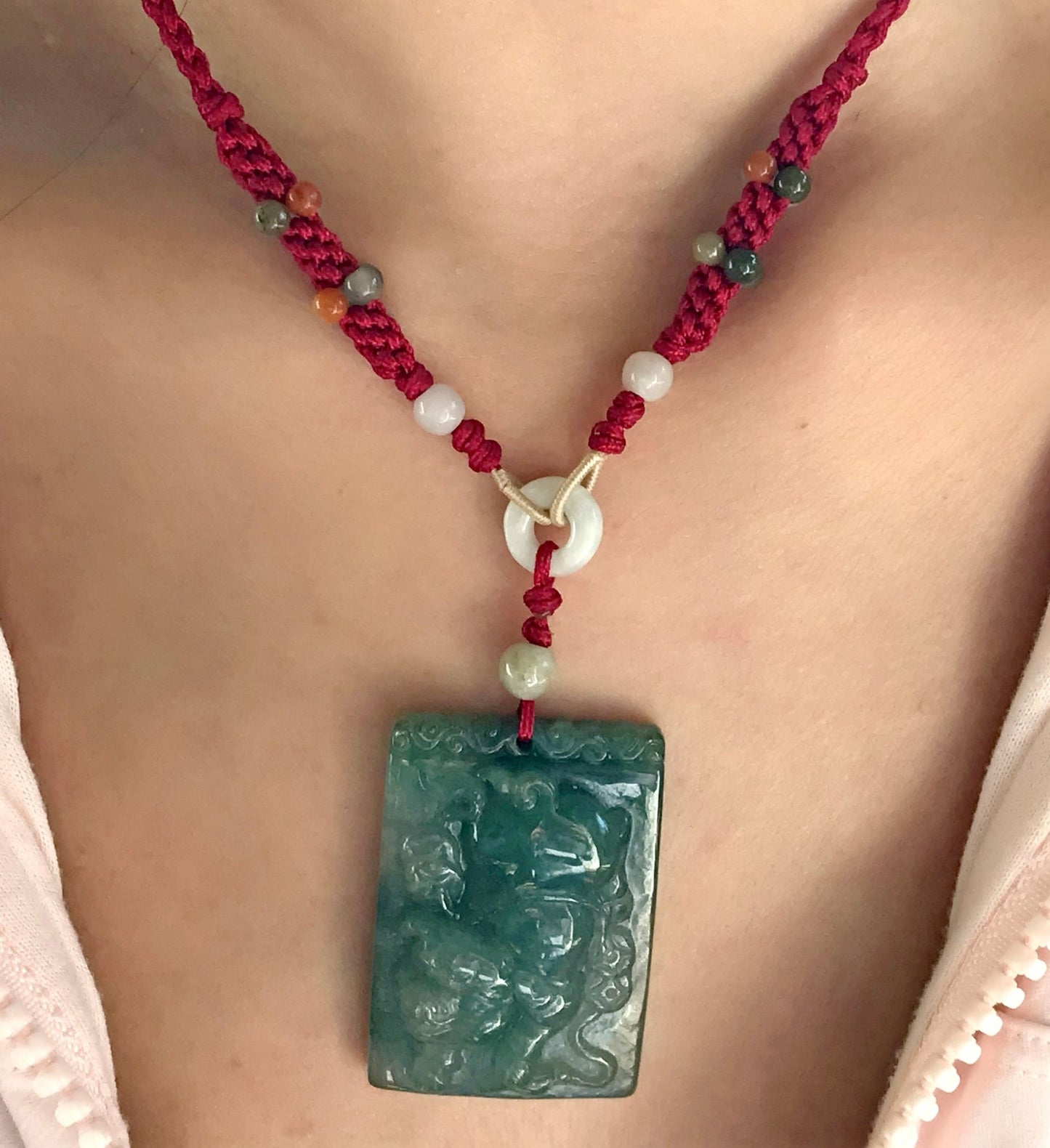 Unleash Your Wild Side with the Playful Boar Jade Pendant NecklaceNecklacesSerenity Jade