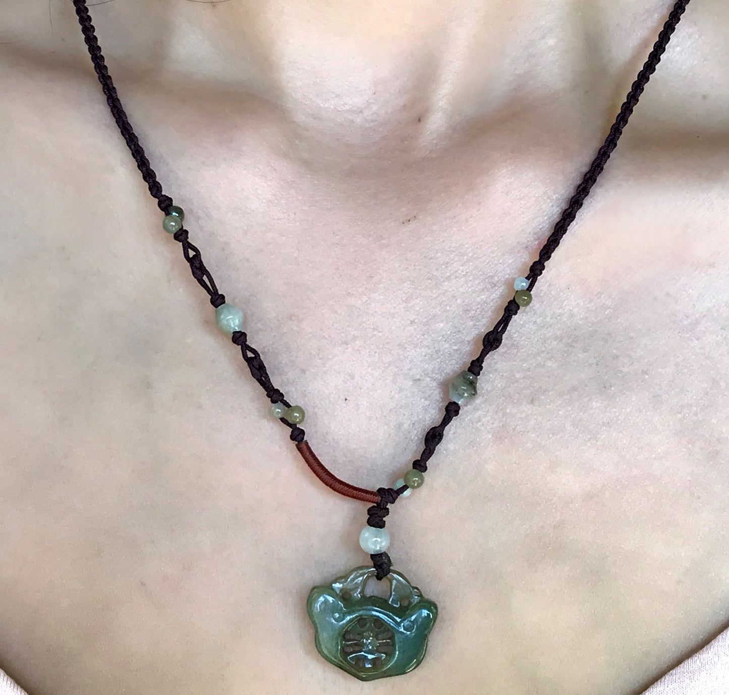 Unlock Your Luck and Fortune with the Lock Full of Luck Jade Pendant NecklaceNecklacesSerenity Jade