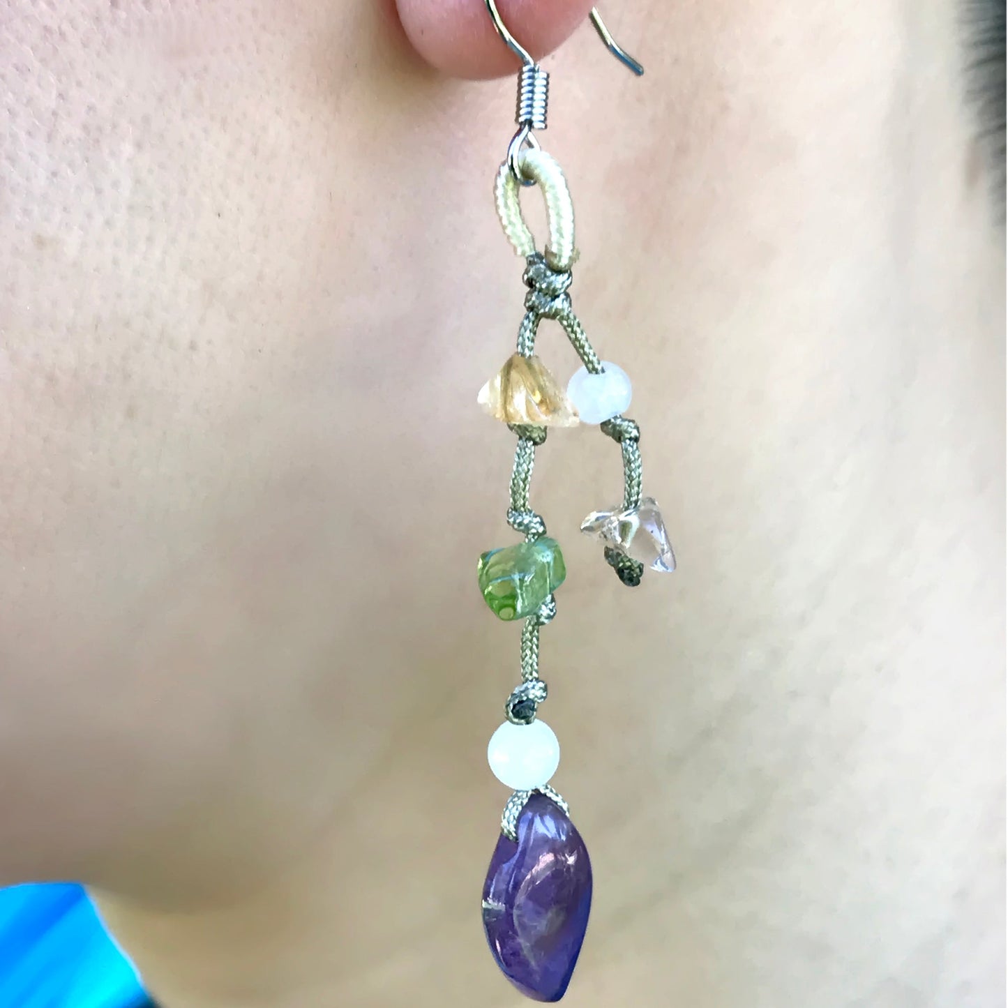 Uplift Your Spirit with Stylish Amethyst Tassel Gemstone EarringsEarringsSerenity Jade