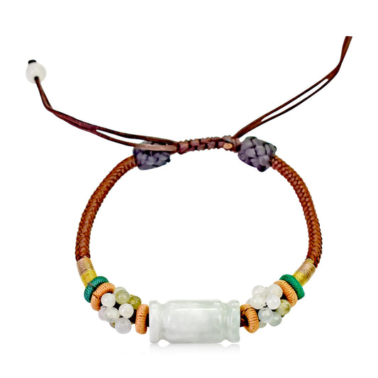 White Jade Tube Bracelet A Healing Bracelets For Women Nephrite Bracelet Mystical Energy Birthday Day Gift