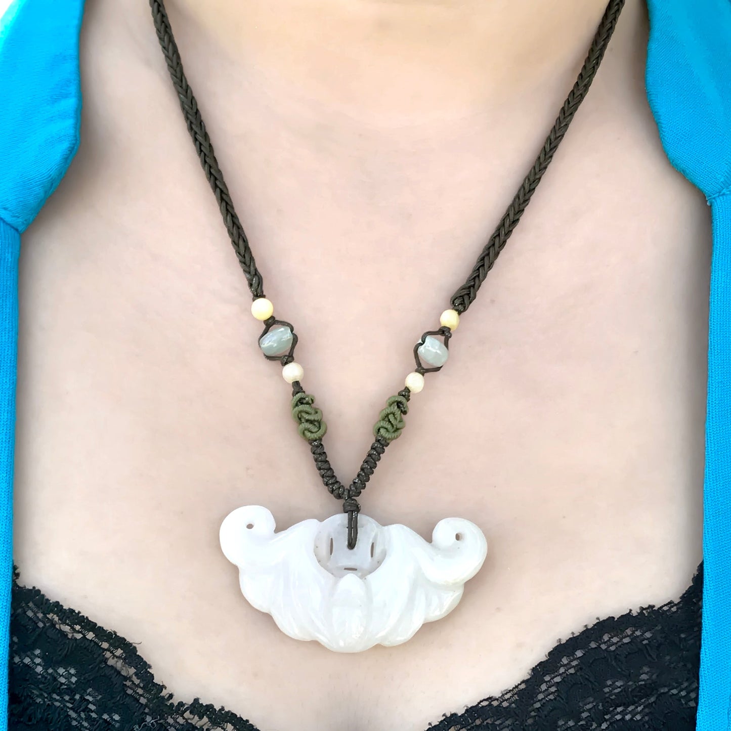 Wear Luck and Happiness with the Handmade Bat Jade Pendant NecklaceNecklacesSerenity Jade