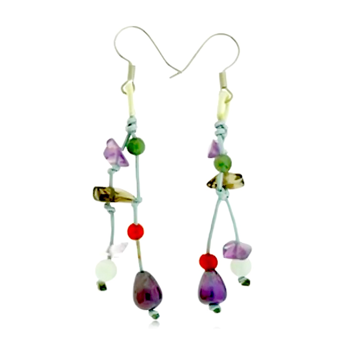 Wear the Beauty of Nature with Amethyst Drop Gemstones EarringsEarringsSerenity Jade