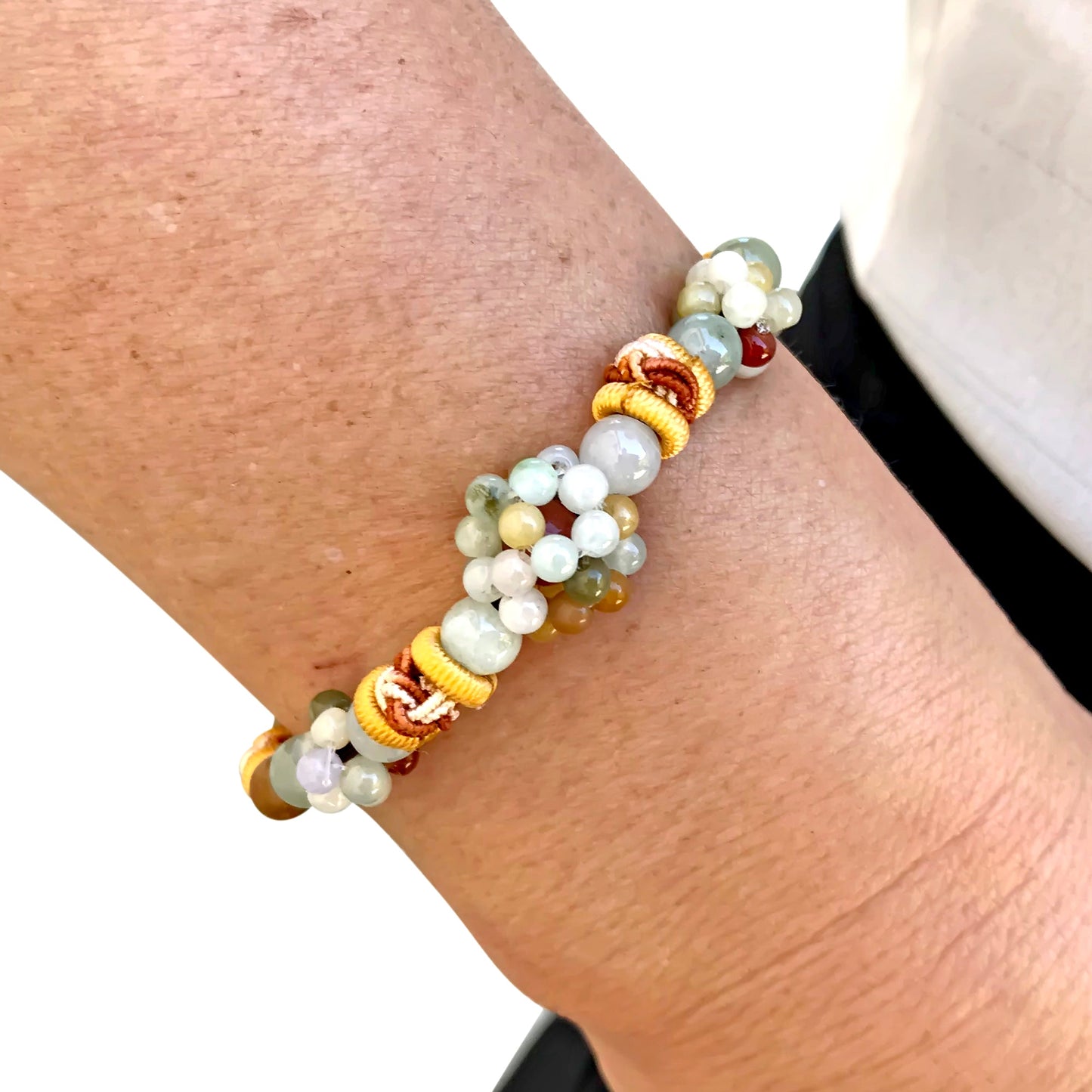 Wear Uniqueness & Elegancy with Heavily Jade Beads Handmade BraceletBraceletsSerenity Jade