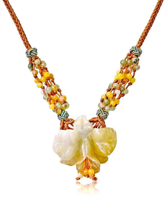 Gift of Serenity: What Makes the Jade Iris Flower Necklace So Meaningful - by Serenity Jade - Serenity Jade