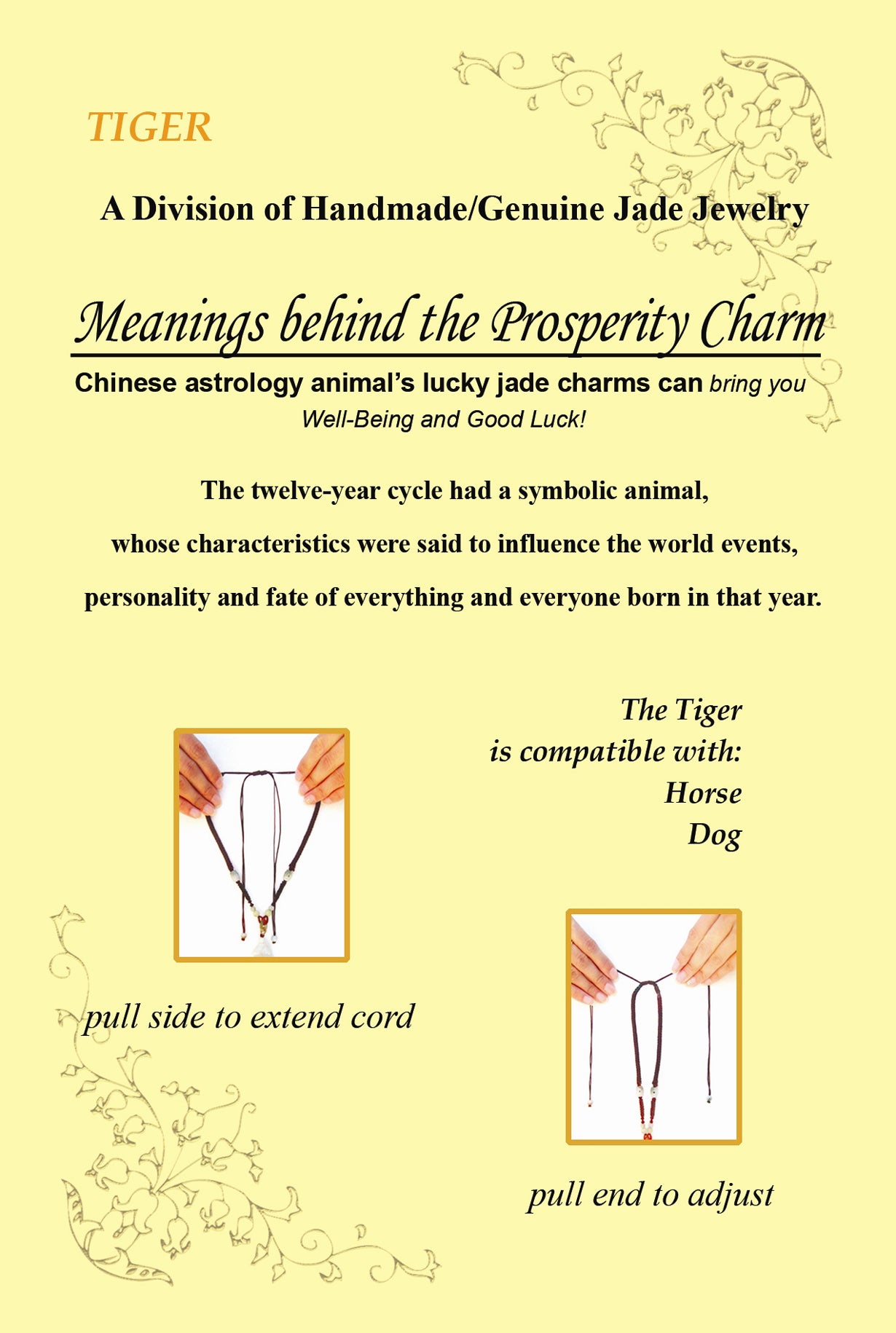 A Unique Gift: Tiger Chinese Zodiac Handmade Jade Bracelet